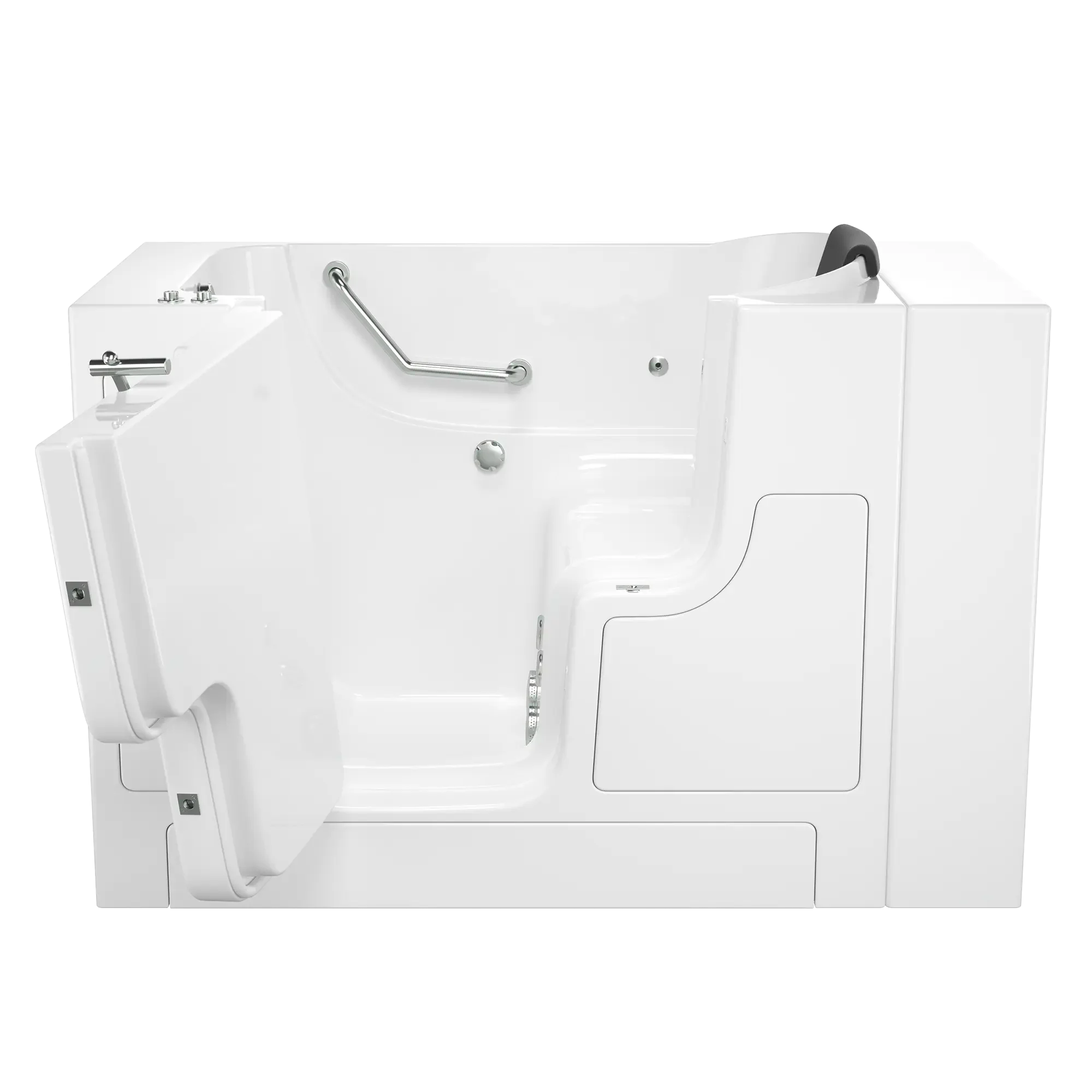 Premium 30 x 52 Inch Gelcoat Walk-In Bathtub with Whirlpool System - Left Hand Drain - Ideal for Elderly & Mobility Support, Spa Relaxation at Home