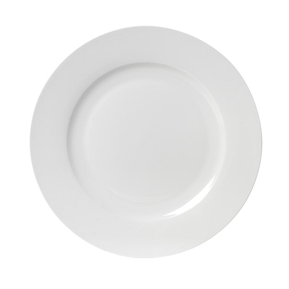 Lucerne White Dinner Plate Set - Elegant Porcelain Plates for Fine Dining, Restaurants & Home Entertaining - 10.5 Inch Round Dishwasher Safe Plates for Everyday Use & Special Occasions