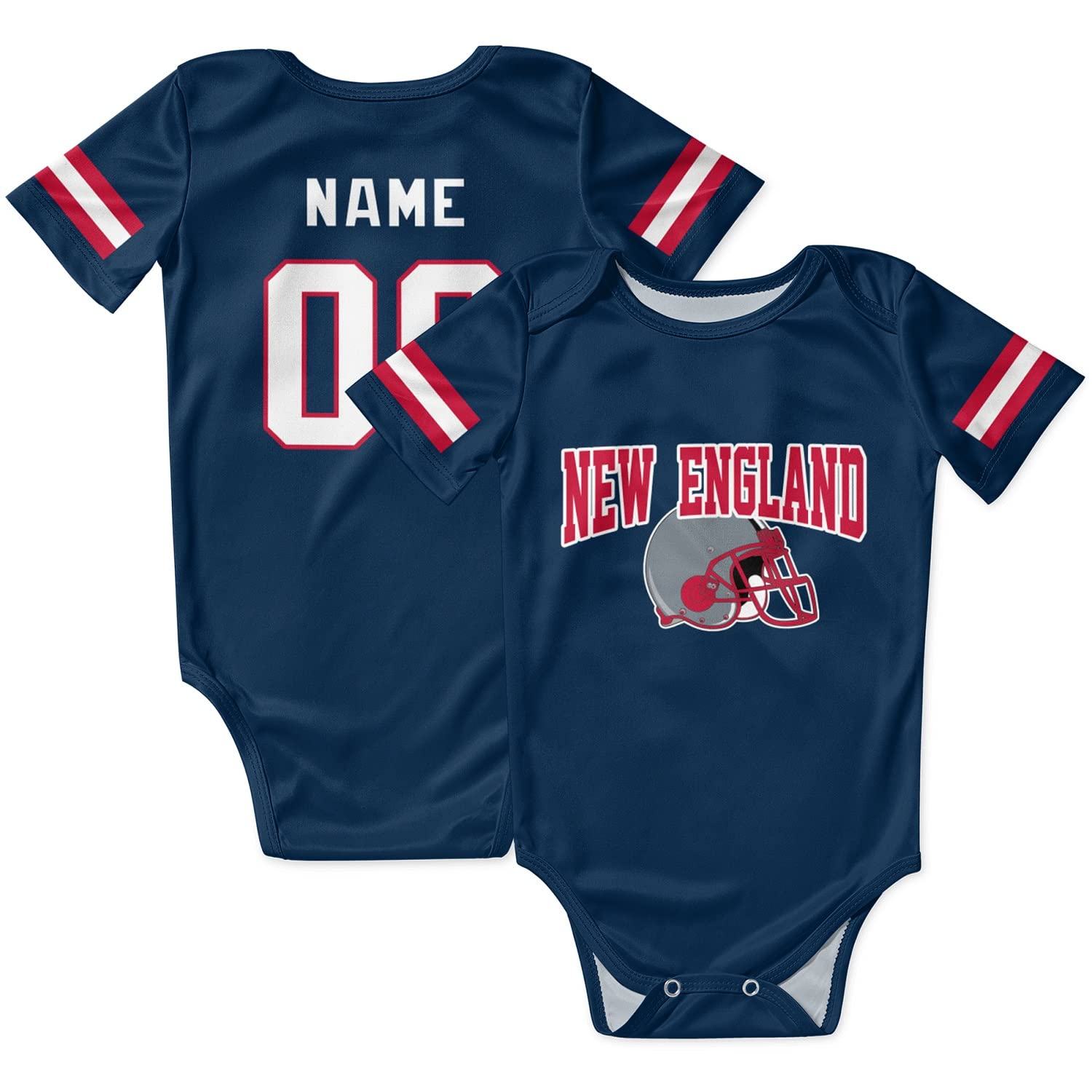 Custom Personalized Baby Clothes with Name & Number - Soft Infant & Toddler Apparel for Sports Fans - Perfect for Gifts, Game Days & Family Photos