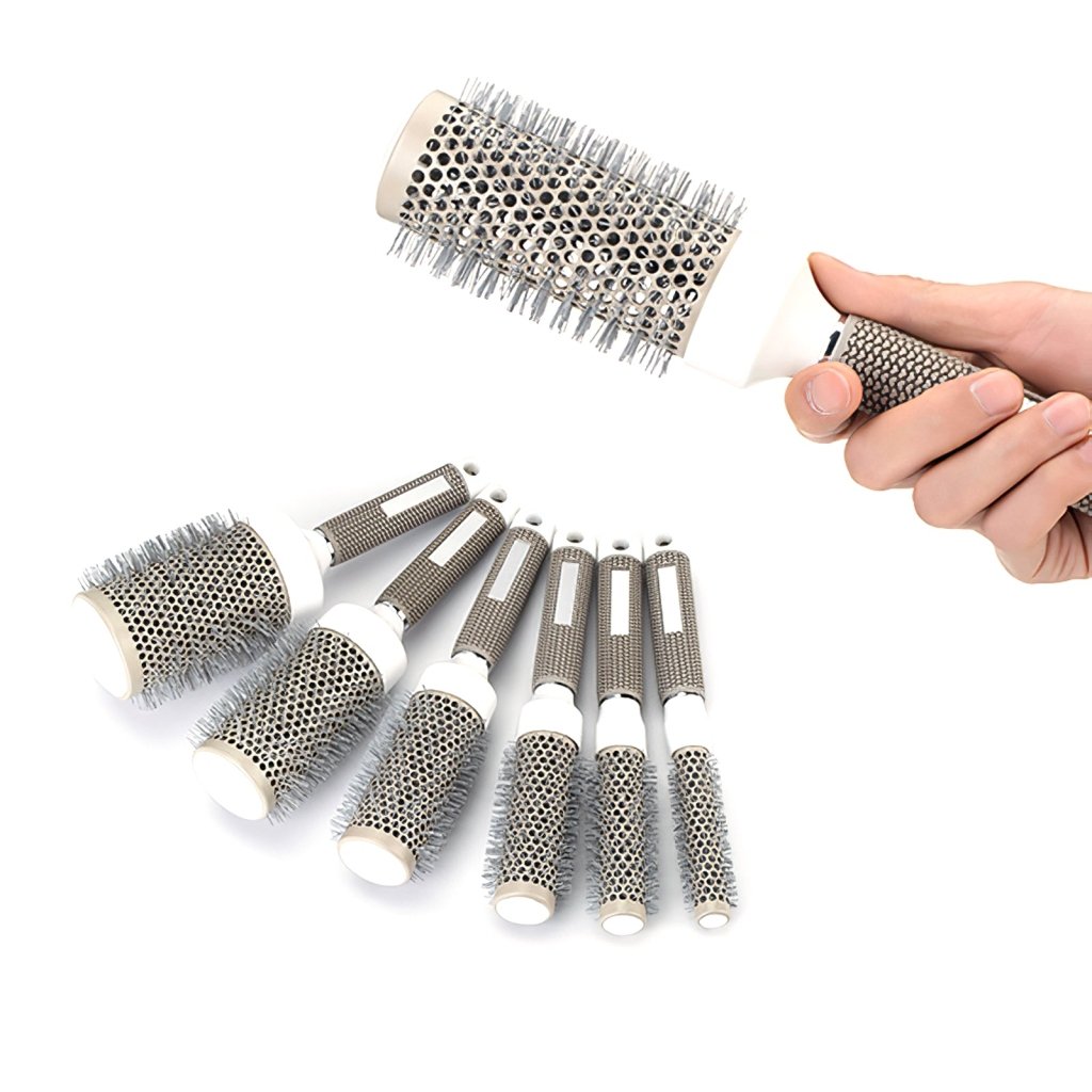 Professional Round Hair Brush for Styling & Volumizing - Perfect for Blowouts, Curls & Smoothing Hair at Home or Salon