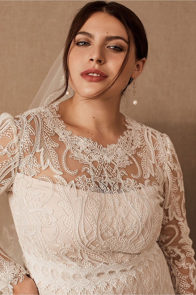 BHLDN Tadashi Shoji Didion Wedding Gown - Elegant Lace Bridal Dress for Beach, Garden & Formal Ceremonies