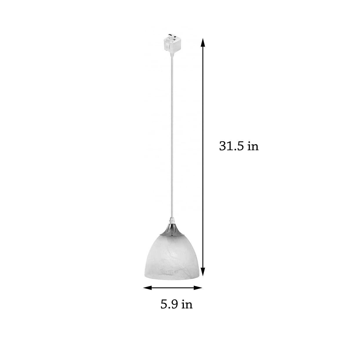 Kiven Juno Lighting 3 Pack J-Series Dimmable Track Mount Pendant Light Fixtures with Frosted White Glass Shade - 31.5 Inch Modern Lighting for Kitchen Island, Dining Room & Commercial Spaces