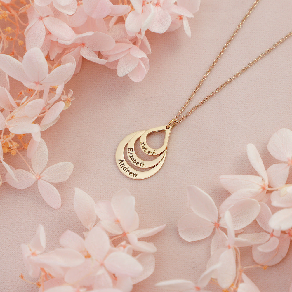 Personalized Rose Gold Name Necklace with Custom Engraving - Perfect for Anniversaries, Birthdays & Gifts | TP041