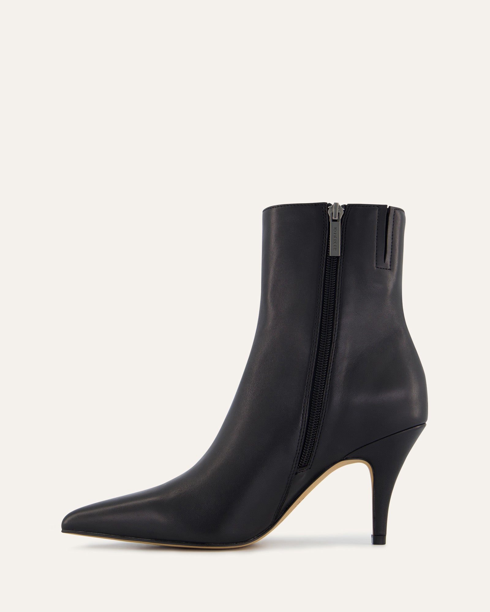 LOTTIE Women's Black Leather High Ankle Boots - Fashionable Chunky Heel Chelsea Booties for Women | Perfect for Office, Night Out & Fall Winter Outfits