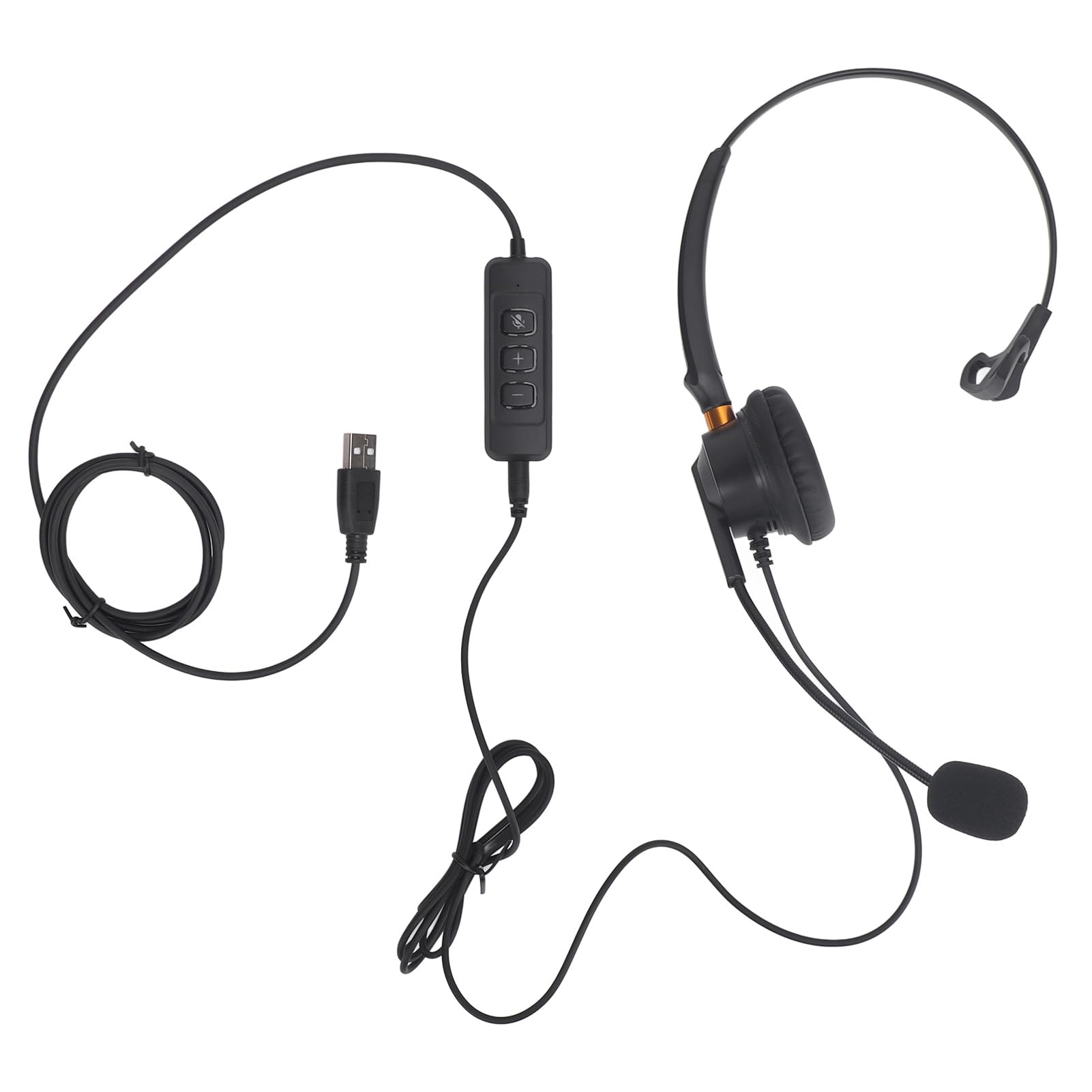 Best Customer Service Headset with Microphone - Lightweight USB Telephone Headset for Call Center & VOIP Phone - Perfect for Remote Work, Office Calls & Online Meetings