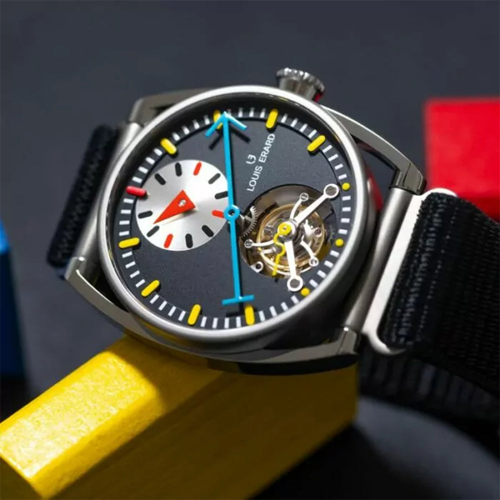 Louis Erard x Alain Silberstein Excellence Le Régulateur Tourbillon Black Luxury Watch - Perfect for Business Meetings, Formal Events & Watch Collectors