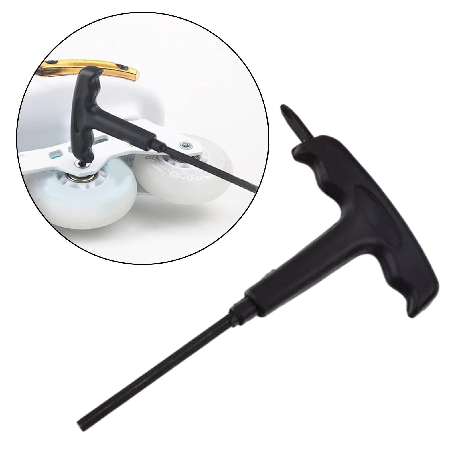 Inline Skates T-Handle Wrench - Multifunctional Portable Quick-Release Skate Tool for Adjusting & Tightening Bearings - Perfect for Roller Skating, Hockey, and Outdoor Sports Accessories