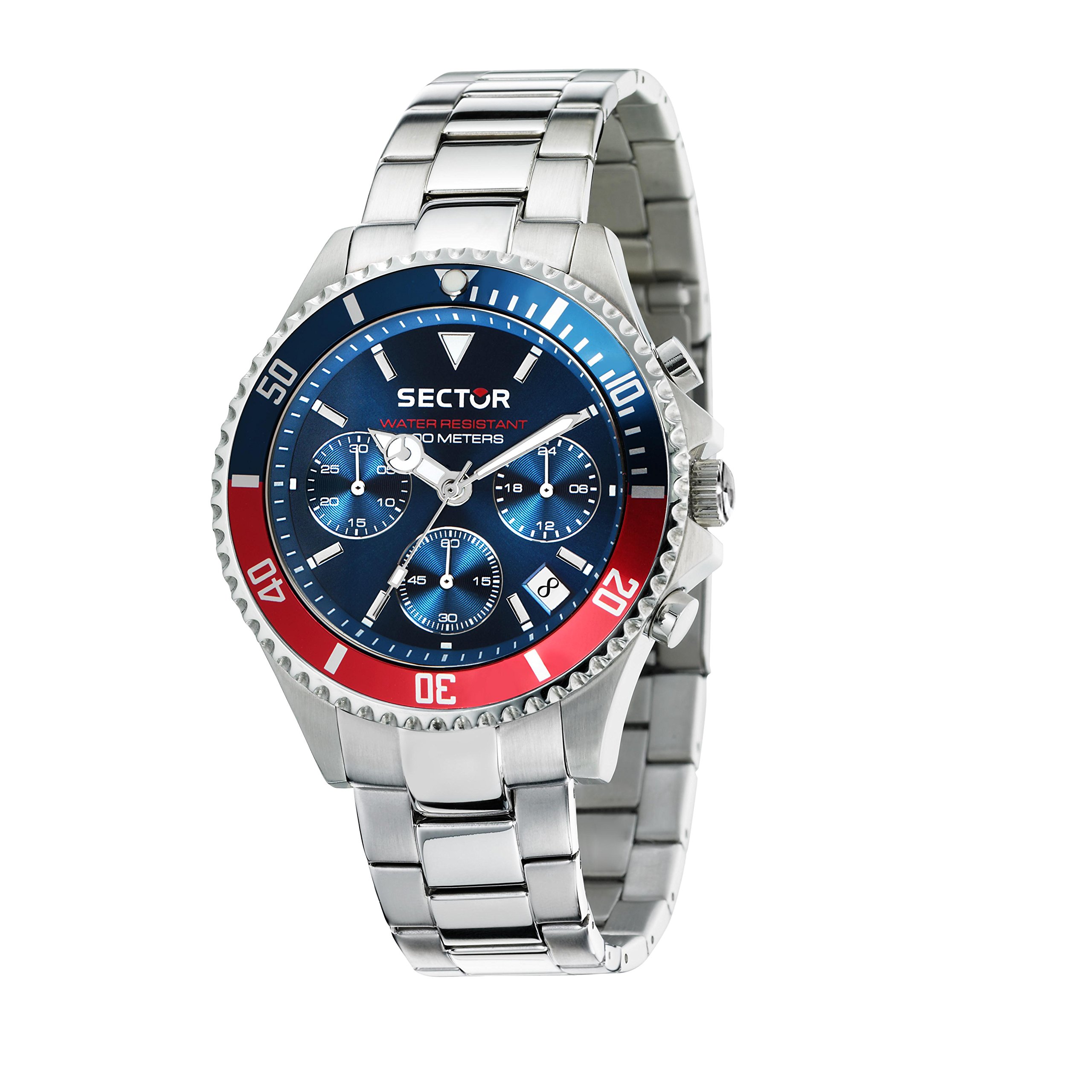 Sector No Limits Men's 230 Stainless Steel Analog Quartz Watch with Silver Stainless Steel Strap - Model R3273661008 - Perfect for Casual Wear, Office & Everyday Use
