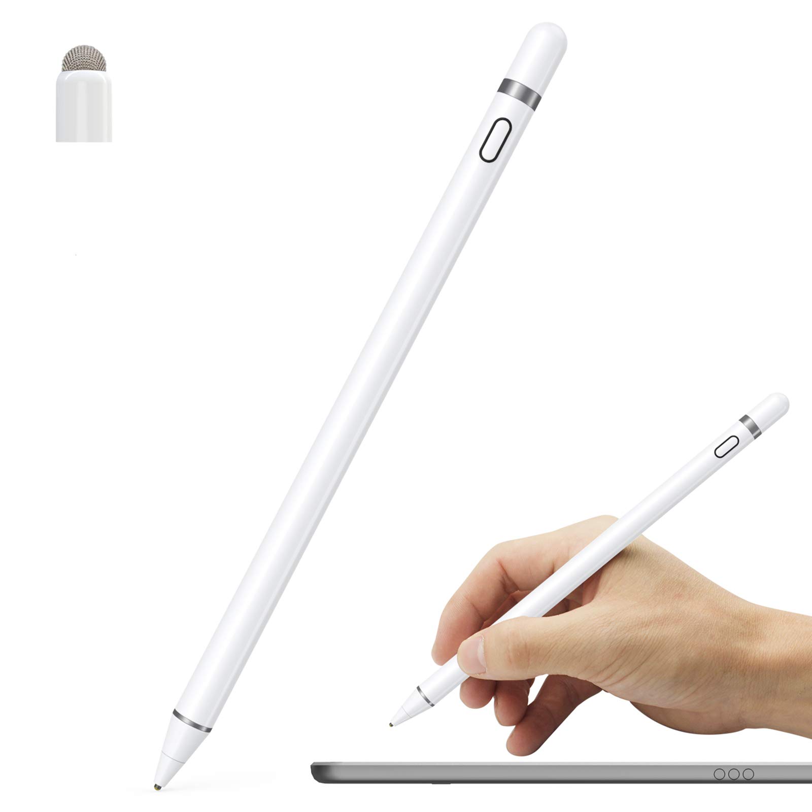 Premium Active Stylus Pen for iPad, iPhone & Android Devices - Rechargeable Digital Pencil with Dual Touch Function for Drawing, Note-Taking & Signatures | Compatible with iPad Pro/Air/Mini, Samsung Tablets & Smartphones - Perfect for Artists, Students & Professionals