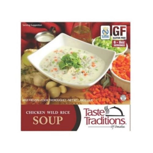 Gluten Free Chicken with Wild Rice Soup - 3 Pound (6 Pack) | Taste Traditions | Healthy, All-Natural Meal for Busy Families & Camping Trips