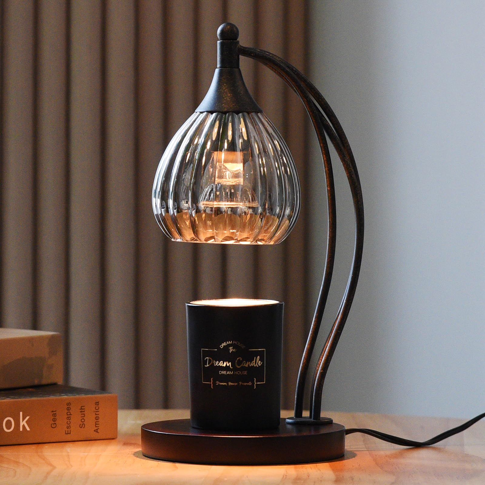Electric Candle Warmer Lamp with Timer & Dimmer - Jar Candle Melter with 2 Bulbs - Scented Wax Warmer for Home Decor, Romantic Gifts (Silver/Gray/Black) - Perfect for Bedroom Ambiance, Spa Relaxation & Valentine's Day Presents