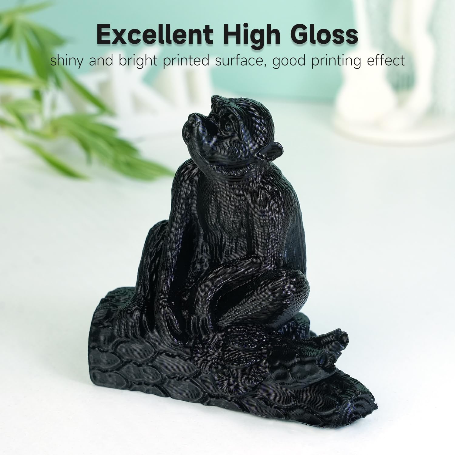 High-Quality PETG 3D Printer Filament 1KG Spool - 1.75mm Diameter, Black - Perfect for Strong, Durable Prints - Ideal for Functional Parts, Cosplay Props & DIY Projects