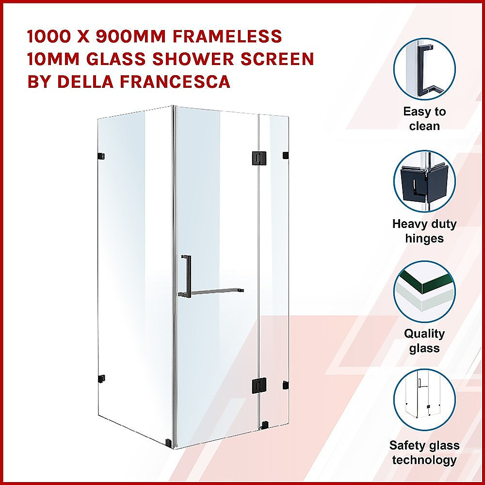 Frameless 10mm Glass Shower Screen 35.4