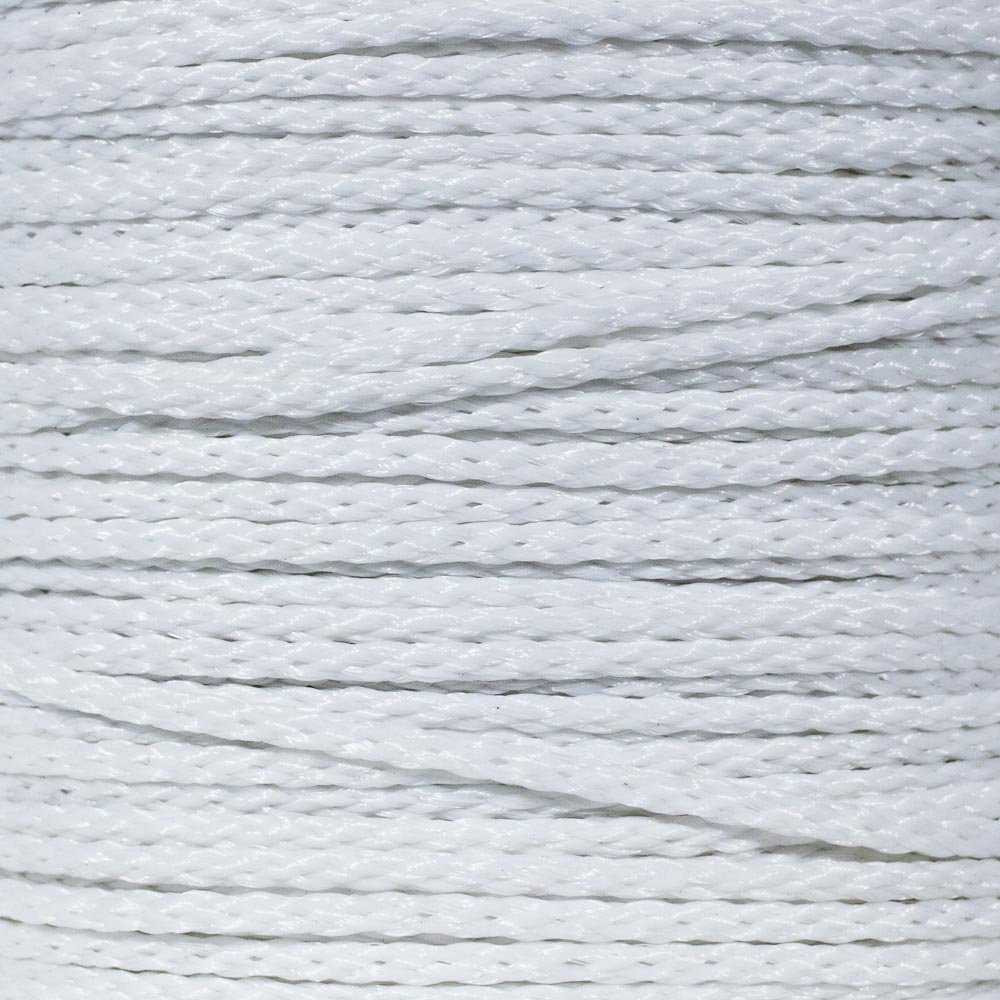 1/4 Inch Hollow Braid Polypropylene Rope - 1000 Feet White Barrier Rope for Trail Marking, Crowd Control, Golf Courses - Durable Outdoor Safety Rope for Events, Construction Sites & Marine Use