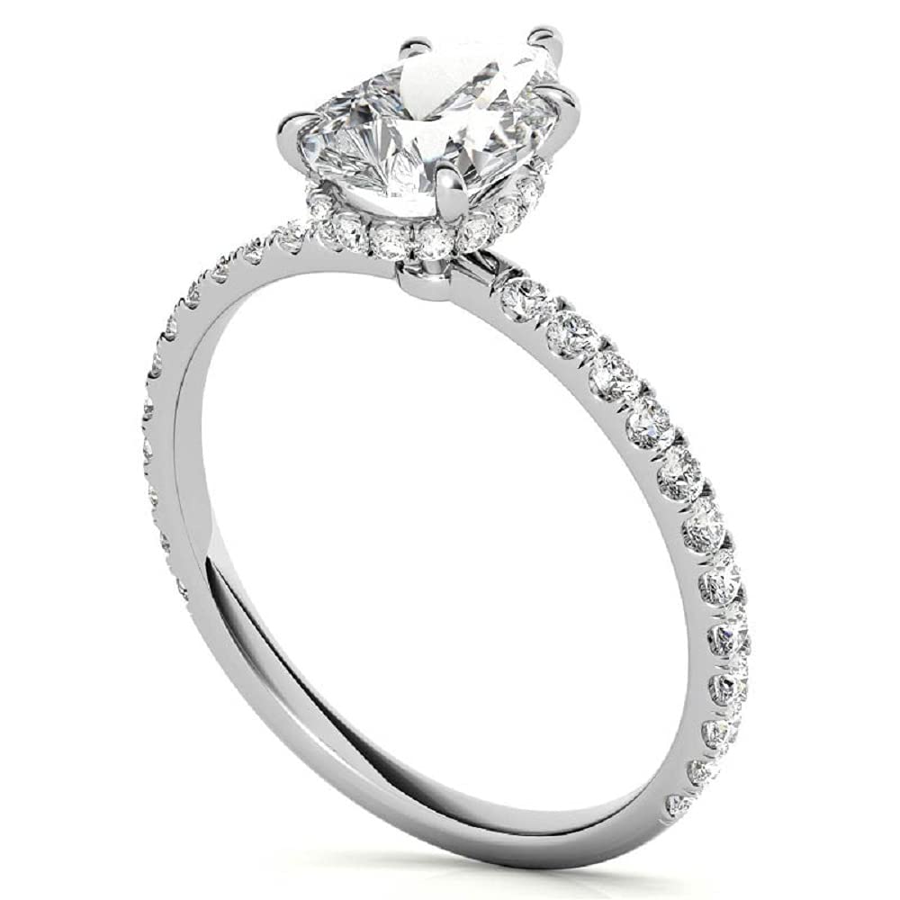 3 CT Pear Moissanite Engagement Ring - Vintage Wedding Band with 4-Prong Solitaire Setting in Sterling Silver - Anniversary Promise Ring for Women - Perfect for Proposals, Weddings & Special Occasions