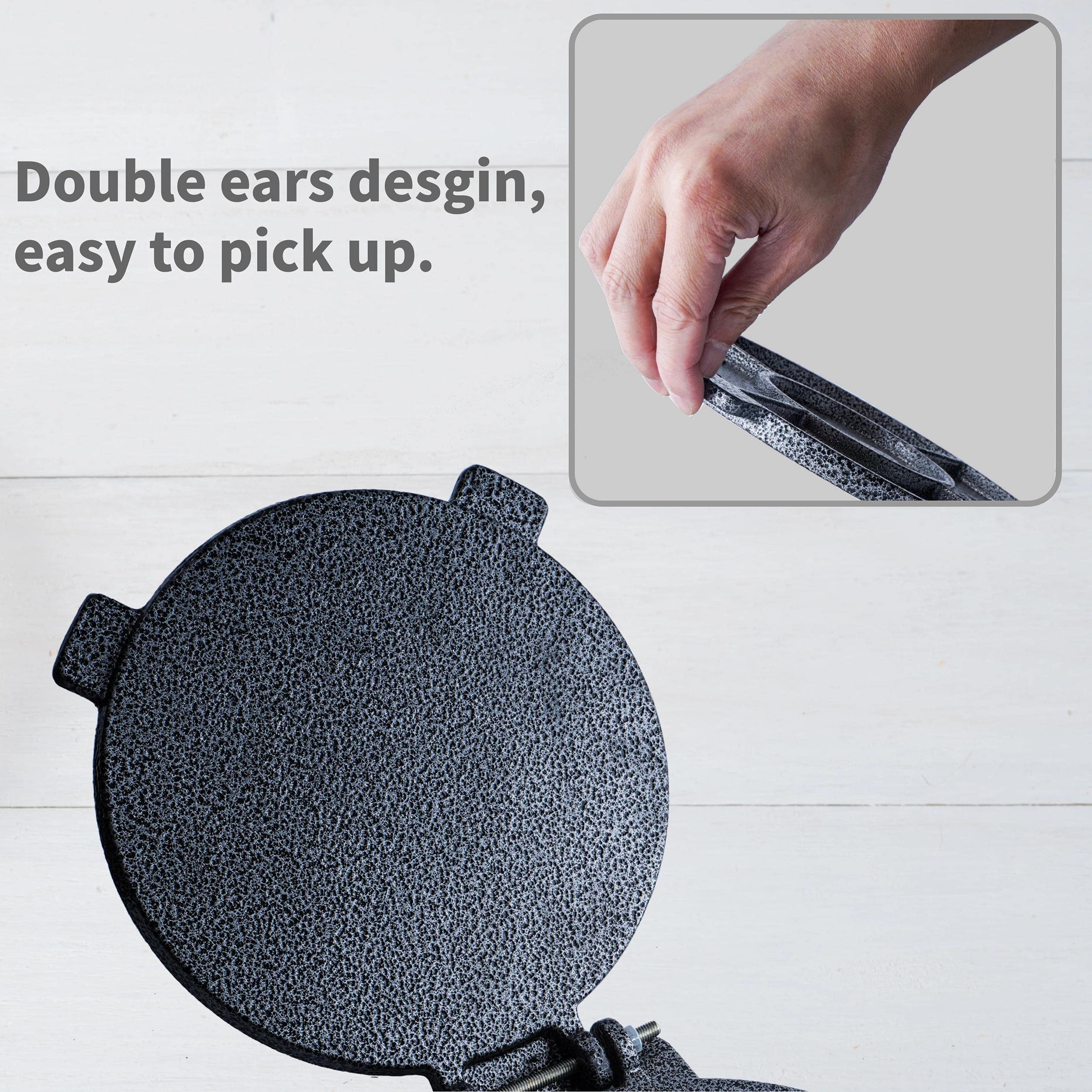 **5-inch Heavy Duty Cast Iron Tortilla Press - Gordita Maker, Chapati & Taco Press for Homemade Flour Tortillas, Puri & Patacones | Perfect for Mexican & Indian Cuisine**