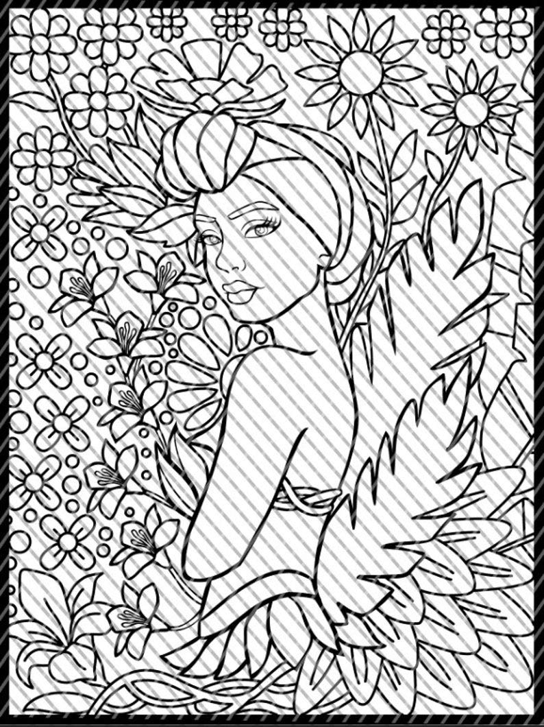Natural African Queen Coloring Sheet Poster - Jumbo Coloring Book Page for Kids, Large Printable Activity for Home & Classroom Use | African Culture Art & Educational Fun