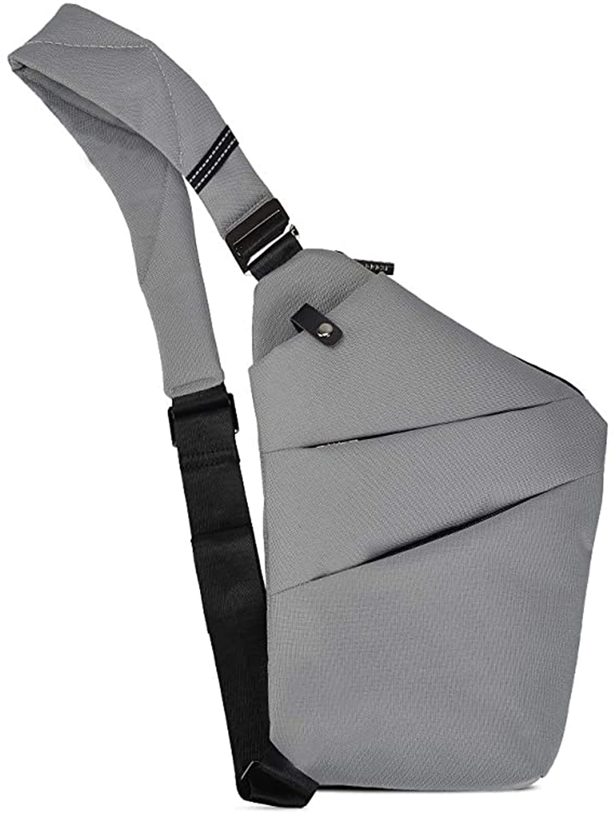 Chicdog Waterproof Anti-Theft Crossbody Sling Bag for Men & Women - Lightweight Chest Shoulder Bag with Secure Pocket (Gray) - Perfect for Travel, Hiking, Commuting & Daily Use