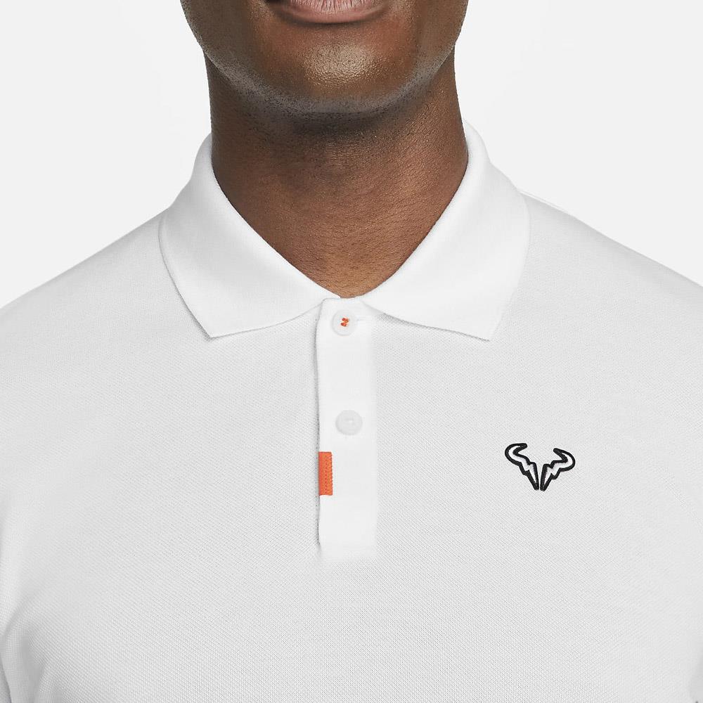 Nike Men's Rafa Polo Shirt - Breathable Quick-Dry Performance Tennis Polo for Men - White - Ideal for Tennis, Golf & Casual Wear