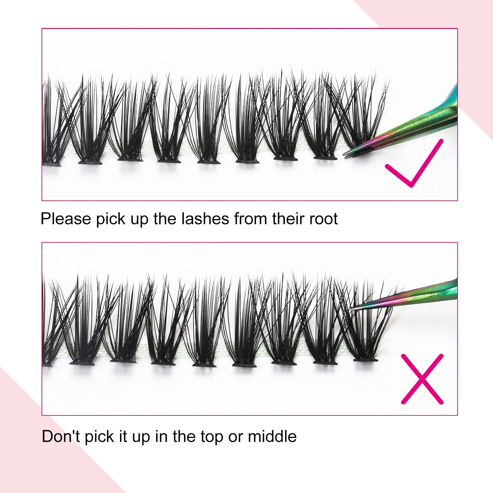 40D Black Mink Lash Clusters Extensions - 0.07mm Individual Cluster Lashes for DIY Eyelash Extensions at Home | Professional Makeup (11mm) | Perfect for Parties, Weddings & Daily Wear