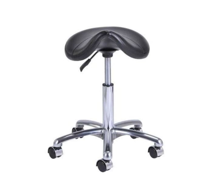 Ergonomic Saddle Stool for Office & Salon - Adjustable Height, Comfortable Seat for Long Hours - Perfect for Hairdressers, Tattoo Artists & Home Office Use