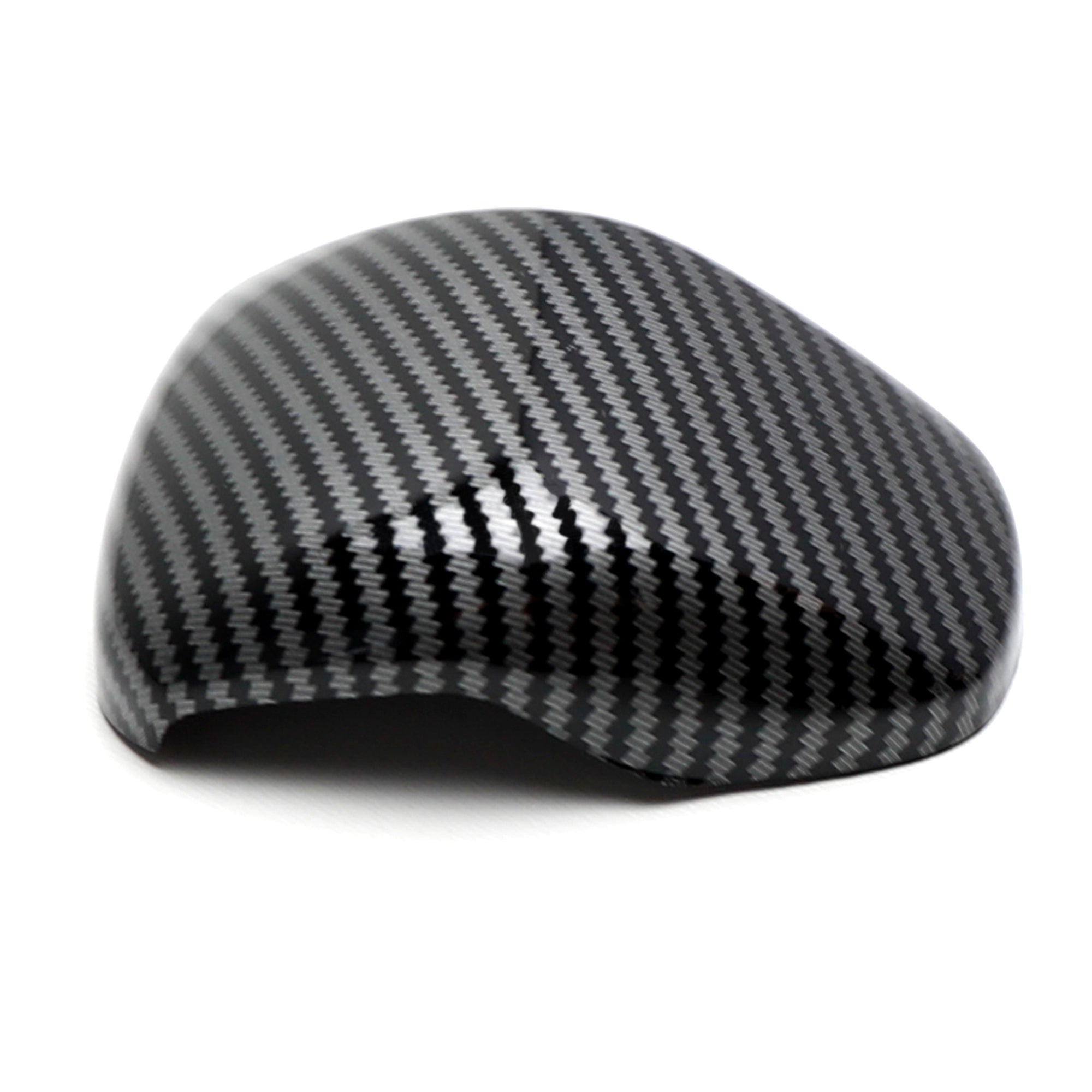 Gloss Black Carbon Fiber Shift Knob Cover for 2018-2023 Kia Stinger K8 - Upgrade Interior Accessory for Sporty Driving Experience