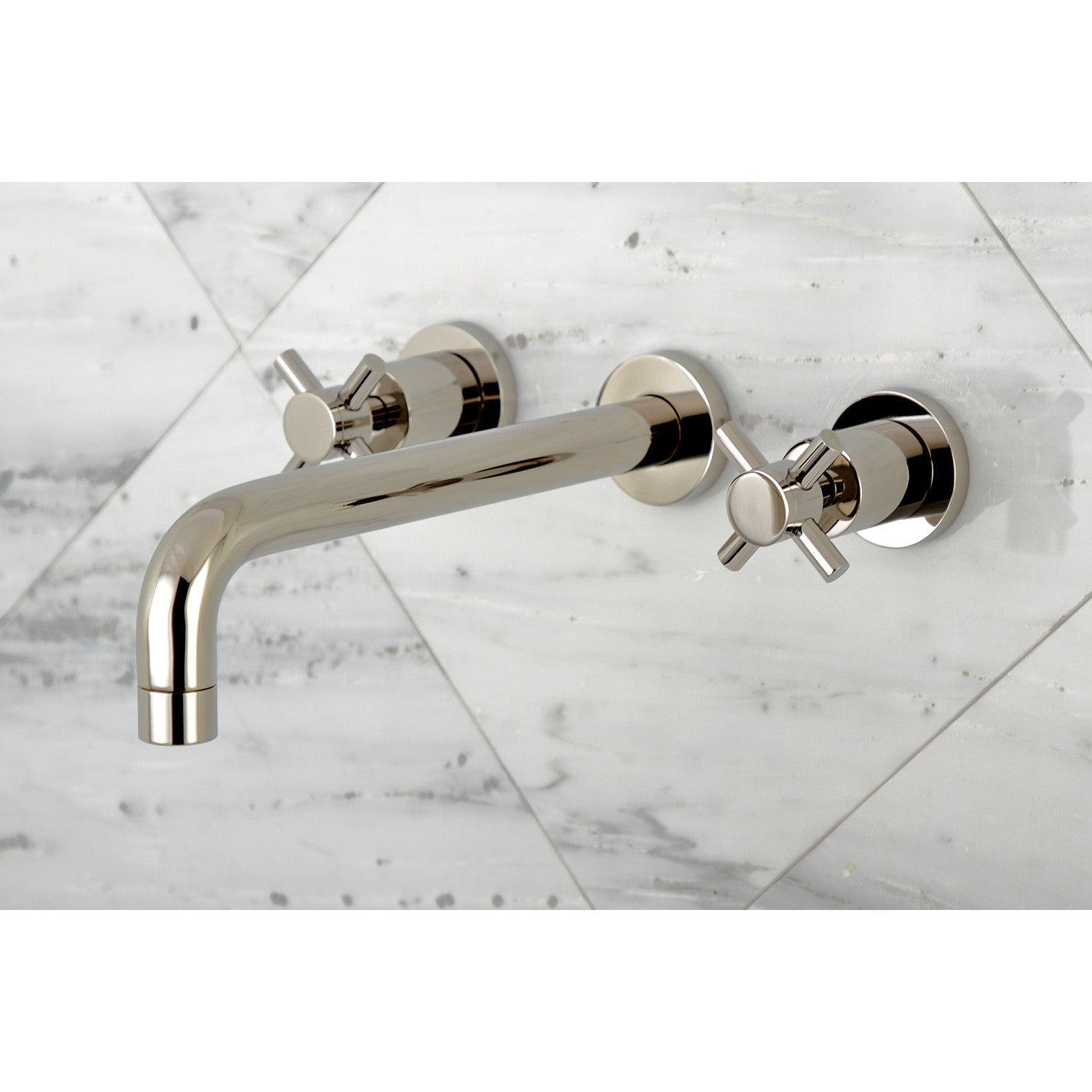 Concord 3-Hole Wall Mount Roman Tub Faucet with Two Handles - Perfect for Bathroom Renovation, Spa, and Luxury Bathtub Installation