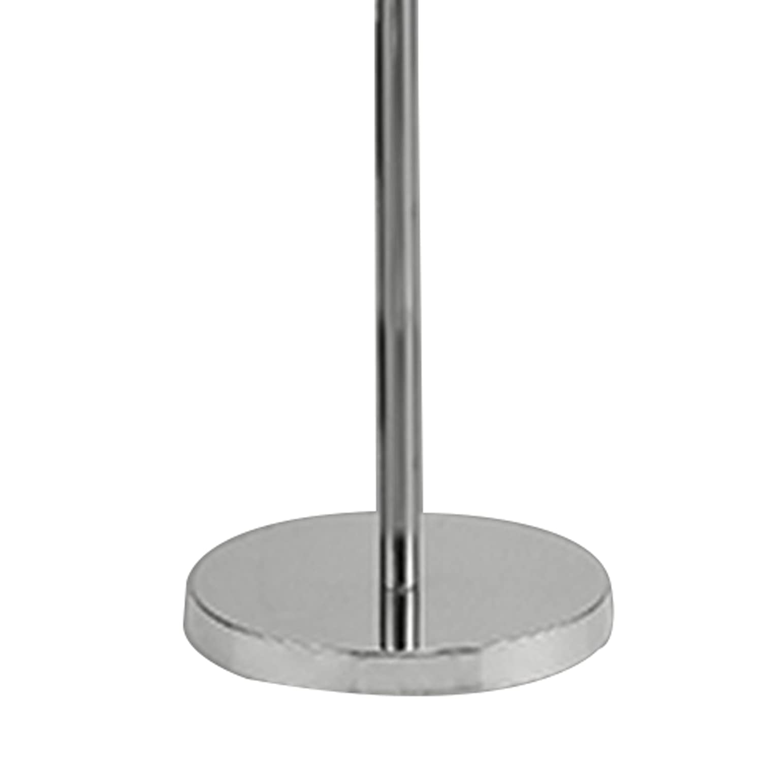 Benjara Modern White Floor Lamp with Metal Frame & Crystal Accents - Elegant Living Room Lighting for Bedroom, Office, or Reading Nook