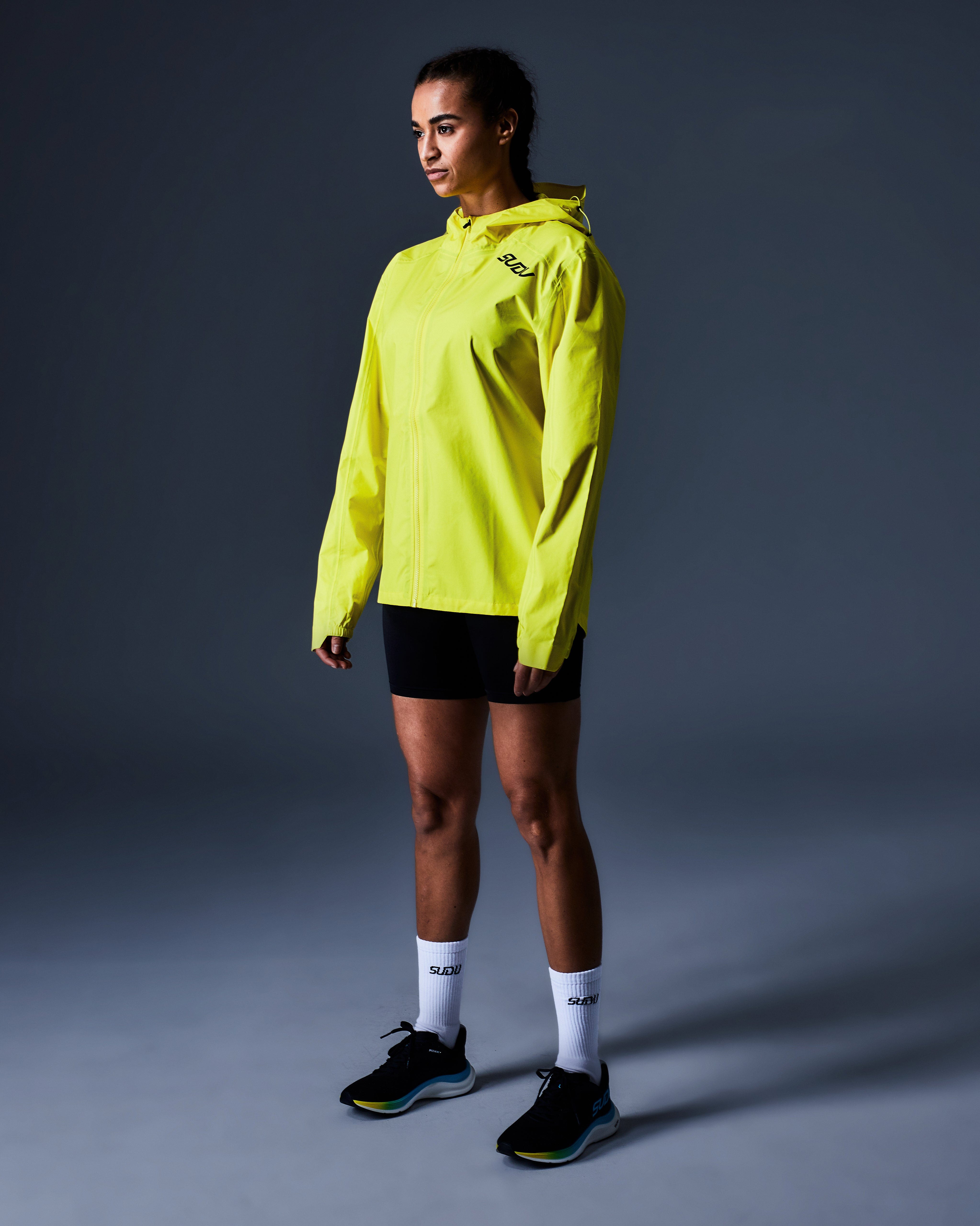 SWP 01 Waterproof Rain Jacket for Men & Women - Lightweight Windproof Outdoor Jacket with Hood (Yellow) - Perfect for Hiking, Camping & Daily Commute