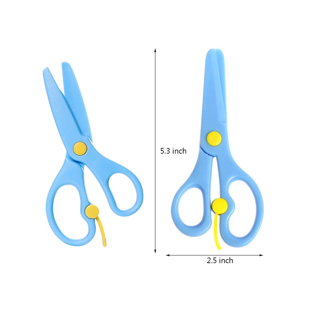 8 Pack Kids Safety Scissors - Plastic Preschool Training Scissors for Toddlers, Left Handed & Right Handed, Spring-Assisted Craft Scissors for Playdough, Art Projects & Classroom Activities - Perfect for Early Childhood Development & Fine Motor Skills Practice