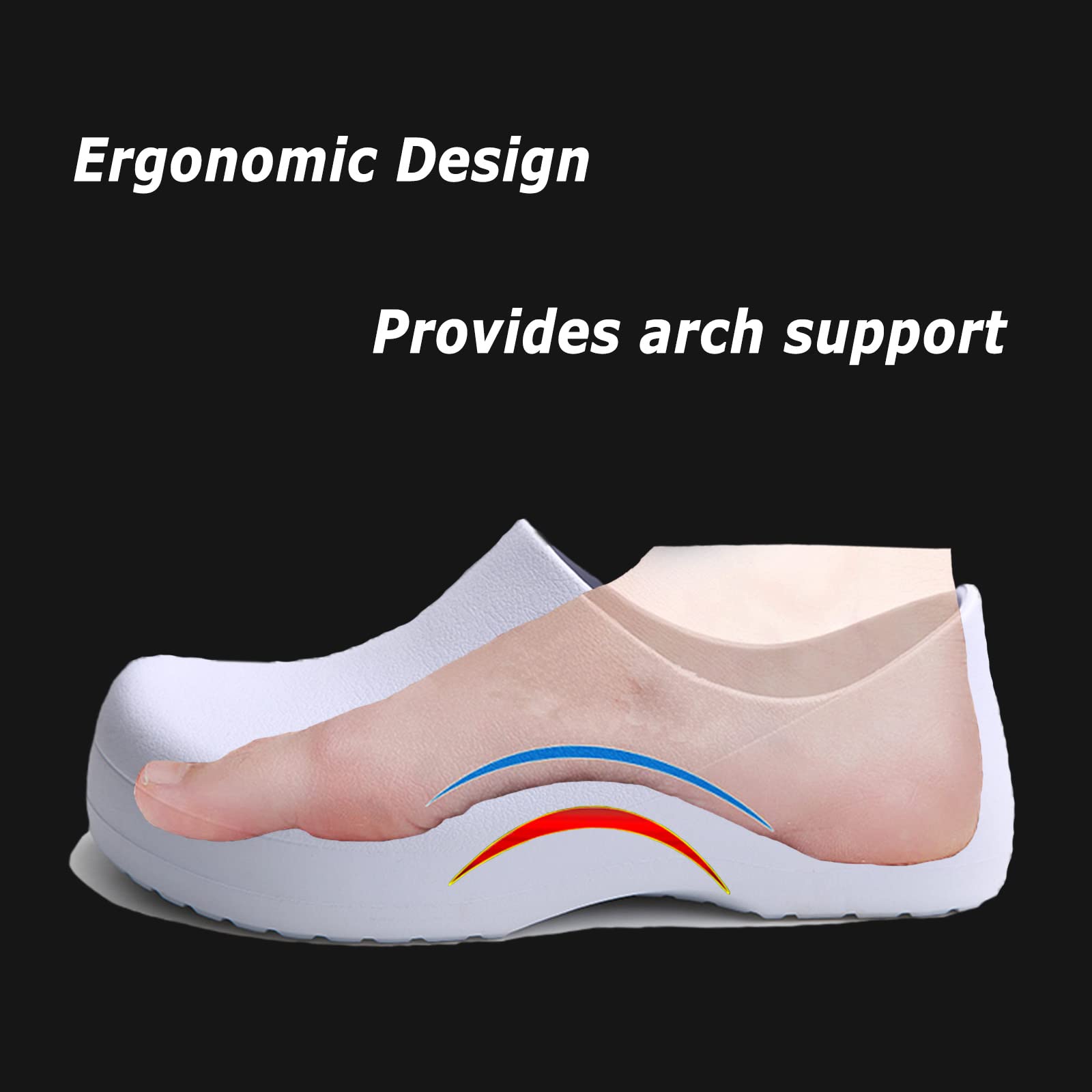 **Meidiastra Non-Slip Chef Shoes for Men & Women - Waterproof, Oil-Proof Kitchen Work Shoes - Ideal for Cooking, Nursing, Gardening & Food Service Professionals**