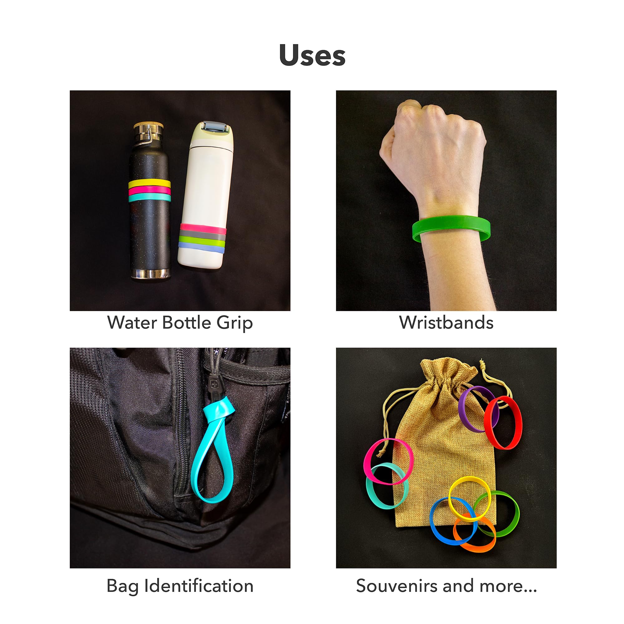 Custom Silicone Wristbands - Personalized Rubber Bracelets for Men & Women - Bulk Debossed Wristbands for Events, Promotions, Parties & Fundraisers - Durable & Comfortable - Fast USA Shipping - Perfect for Team Building, Charity Events, Sports Games and Brand Awareness Campaigns