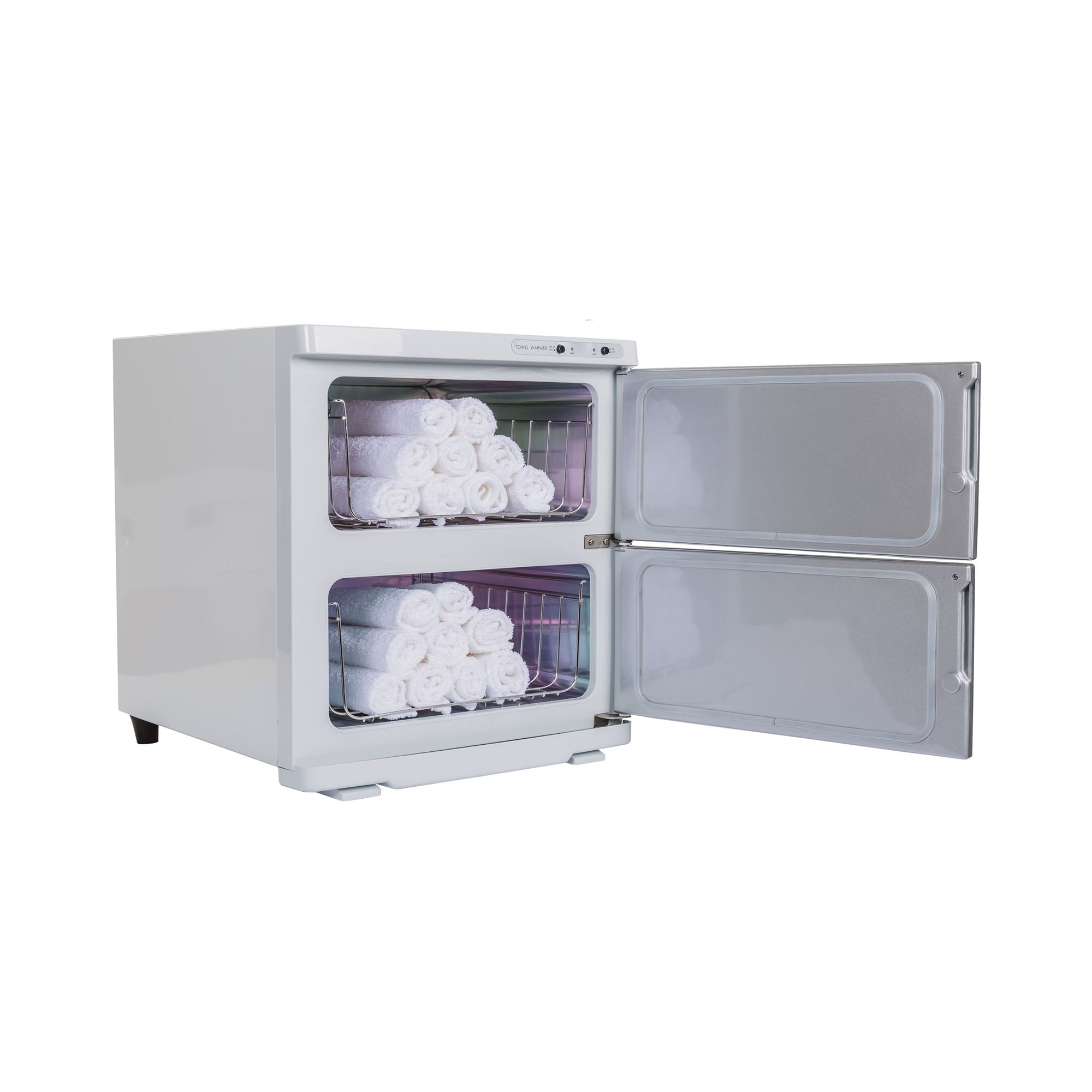 Living Earth Crafts Large Double UV Hot Towel Cabinet - Professional Salon & Spa Equipment for Sanitizing Towels | Perfect for Massage Therapy, Facial Treatments & Beauty Salons