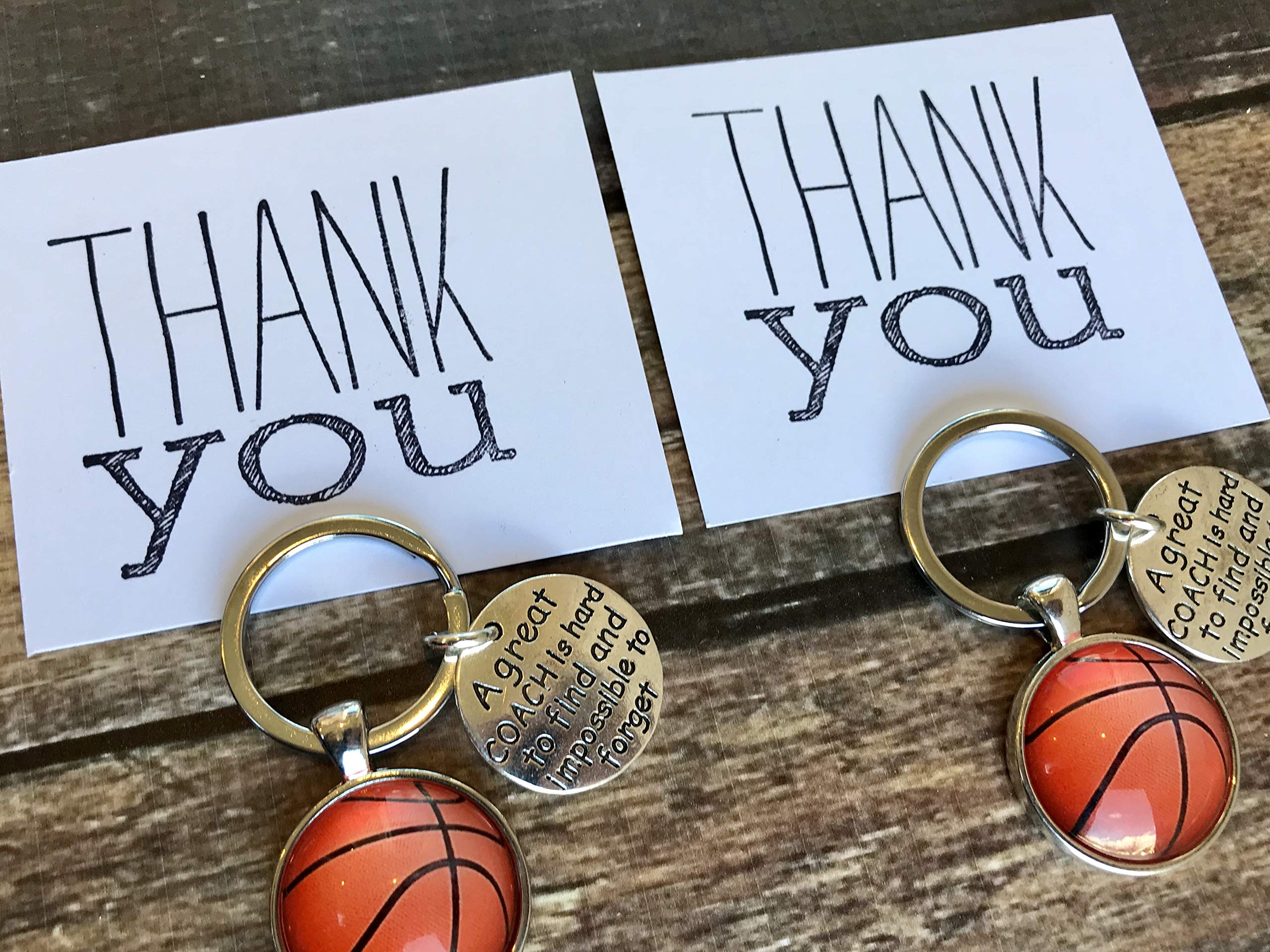 Basketball Coach Keychain Pack of 3 - Silver Minimalist Gift for Coaches & Fans - Perfect for Team Appreciation & Gifts