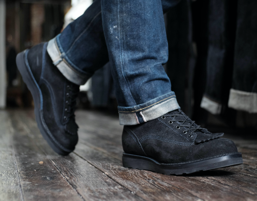 Wesco Boots X The Shop Black DH Service Boot - Premium Leather Work Boots for Men, Durable & Comfortable - Ideal for Construction, Hiking & Outdoor Work