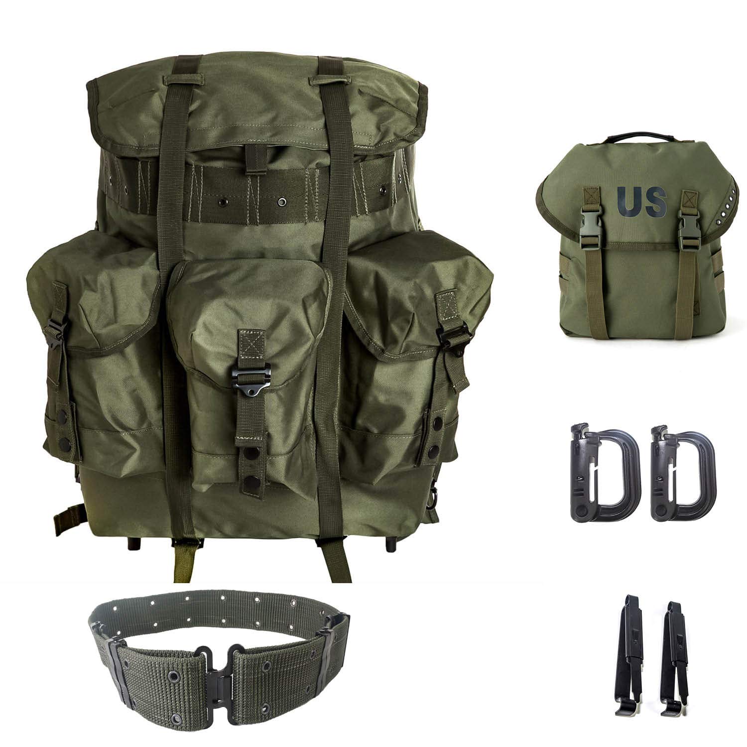 Military Rucksack Alice Pack - Durable Army Backpack with Butt Pack for Outdoor Hiking, Camping & Tactical Missions | Waterproof Tactical Gear for Survival & Adventure
