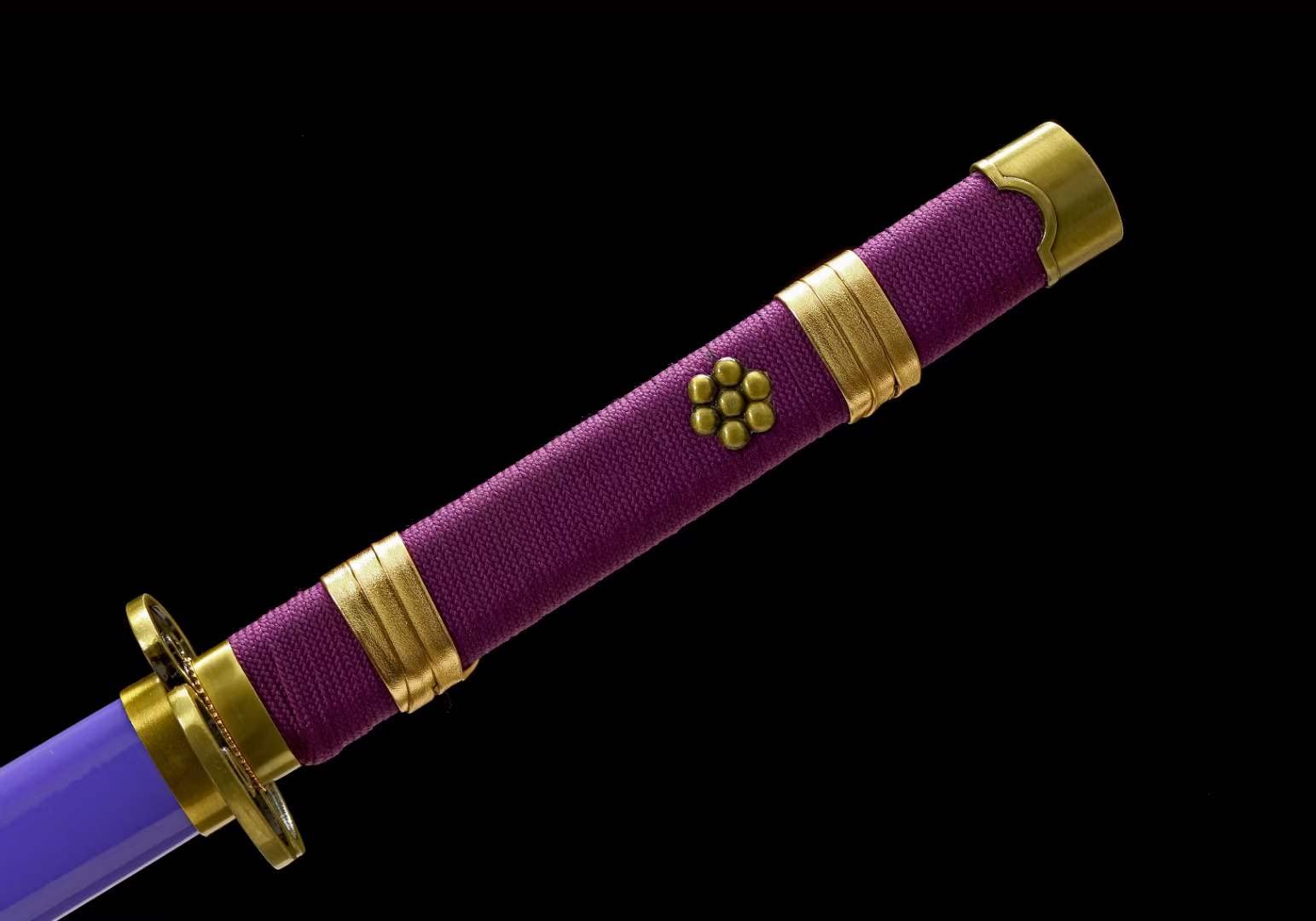 Premium Roronoa Zoro Enma Sword Replica - One Piece Anime Carbon Steel Katana - Japanese Anime Cosplay & Collection Display for Fans
