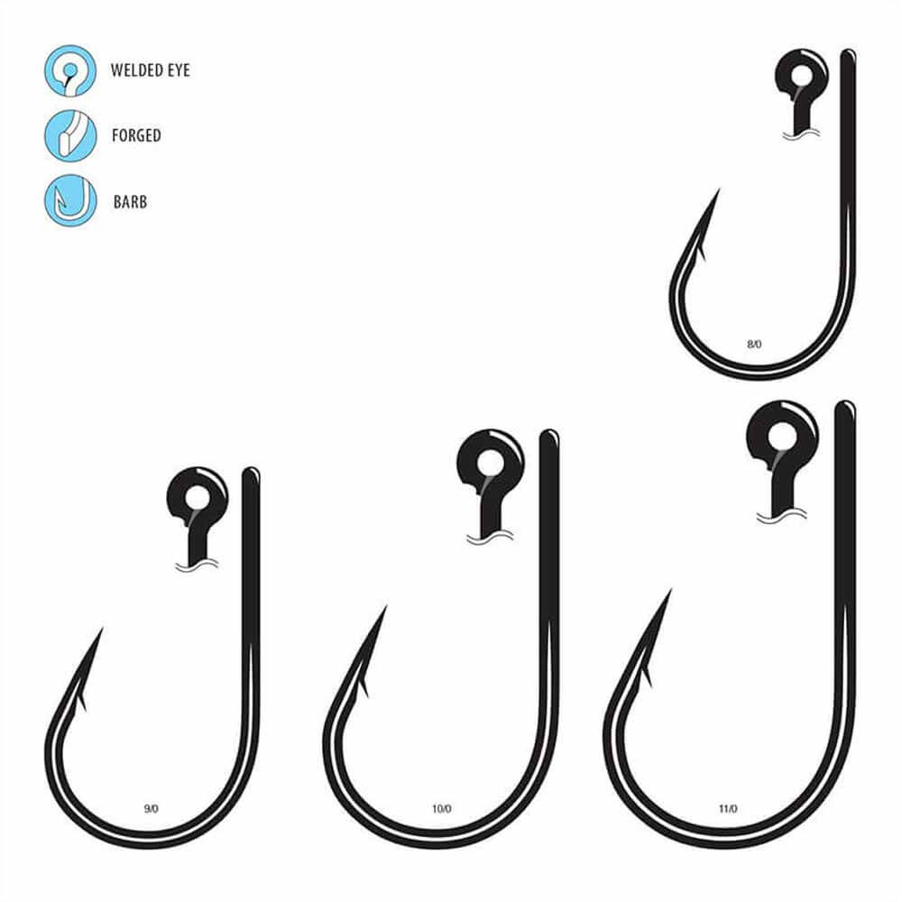 Gamakatsu Tuned Tuna Hooks - 10 Pack Saltwater Fishing Hooks for Big Game Fishing - Perfect for Offshore Tuna, Marlin and Swordfish Angling