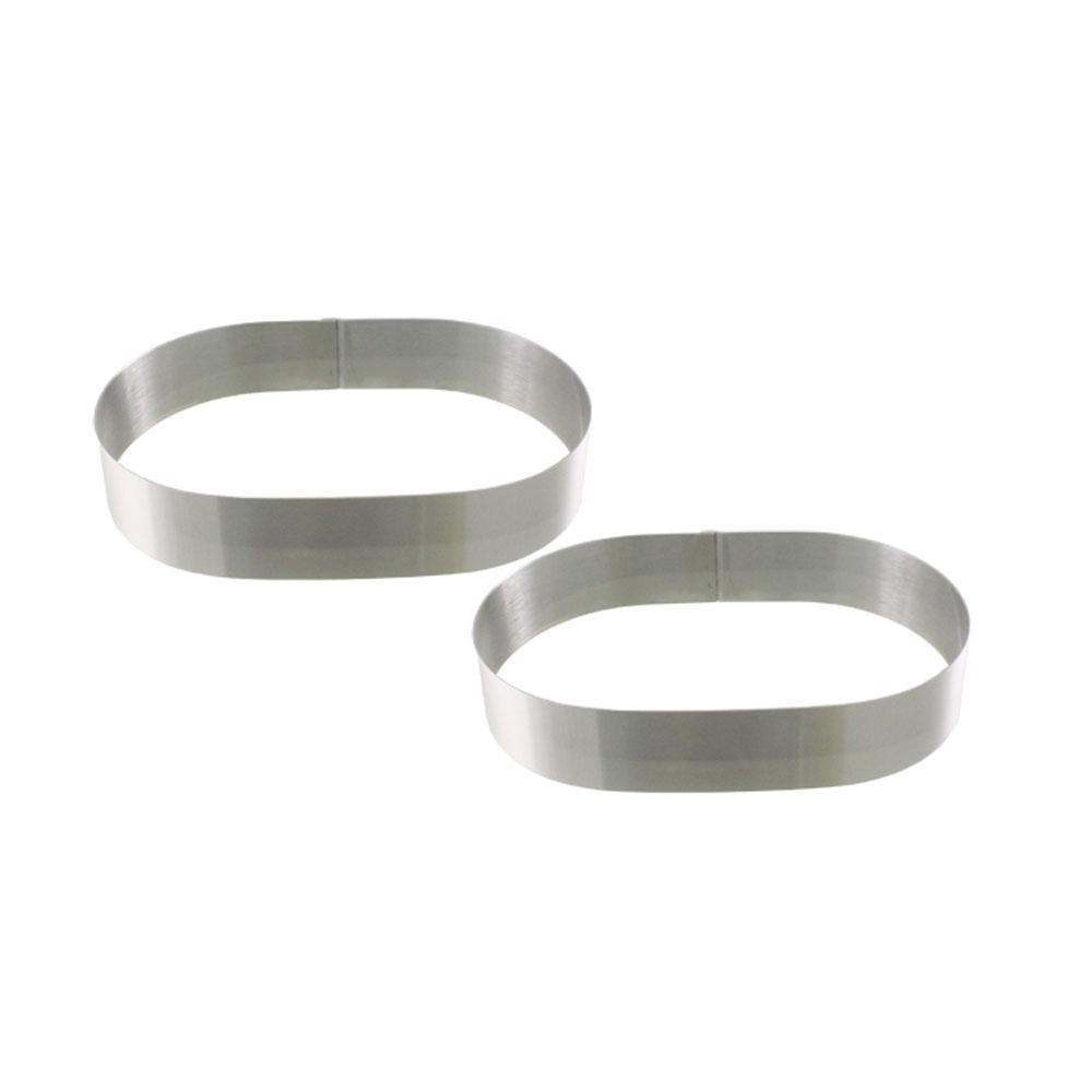 3/4 Inch (20mm) High Oval Mousse and Entremet Molds - Premium Baking Tools for Professional Desserts, Cakes, and Pastries - Perfect for Home Bakers and Commercial Kitchens