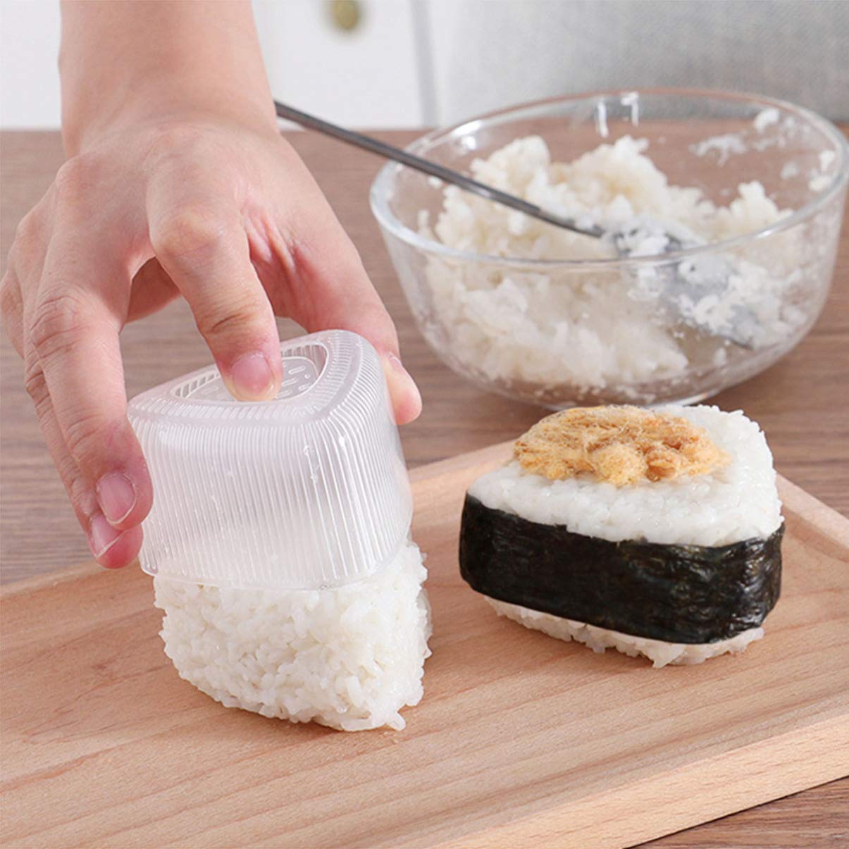 DOITOOL 3-Piece Sushi Maker Kit - Rice Ball Mold, Triangle Onigiri Maker & Bento DIY Tool for Homemade Sushi, Nigiri & Onigiri | Perfect for Lunch Boxes, Picnics & Japanese-Themed Parties (PP Material)