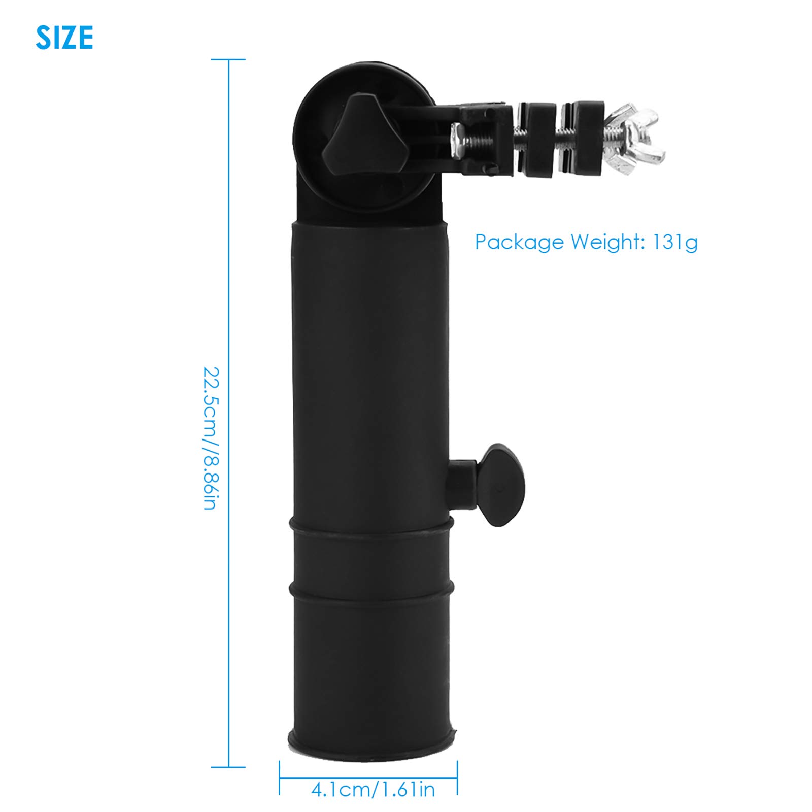 OhhGo Universal Golf Cart Umbrella Holder - Adjustable Black Golf Trolley Umbrella Stand for Golf Cart Handles | Perfect for Rainy Days & Sunny Golfing