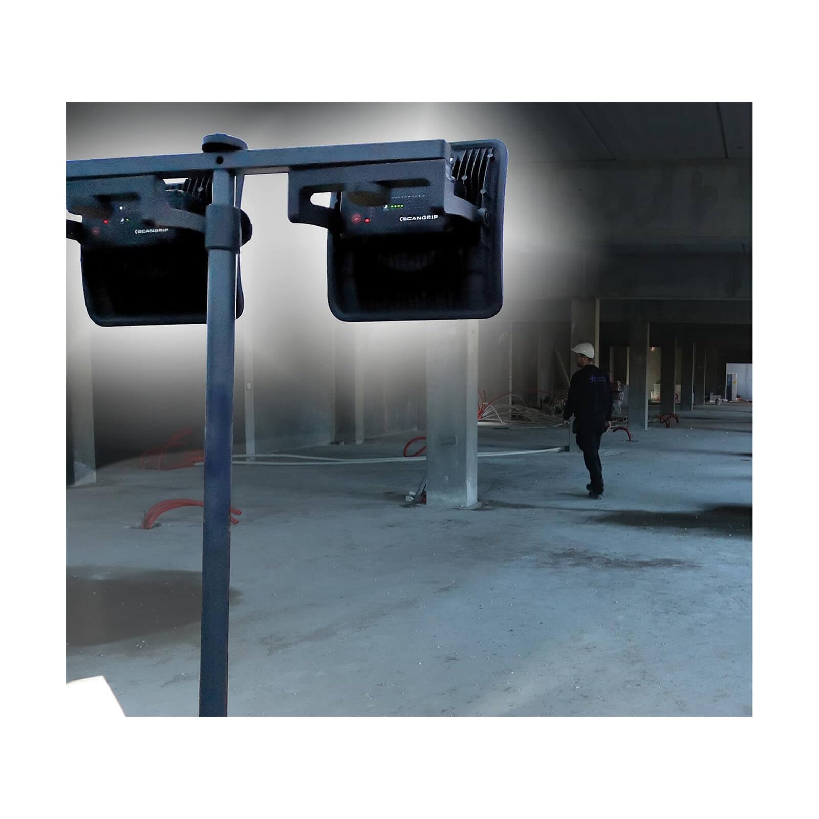 Scangrip 35308 Dual Bracket for Two Lamps - Black | Professional Lighting Positioning Tool for Automotive Detailing & Workshop Use