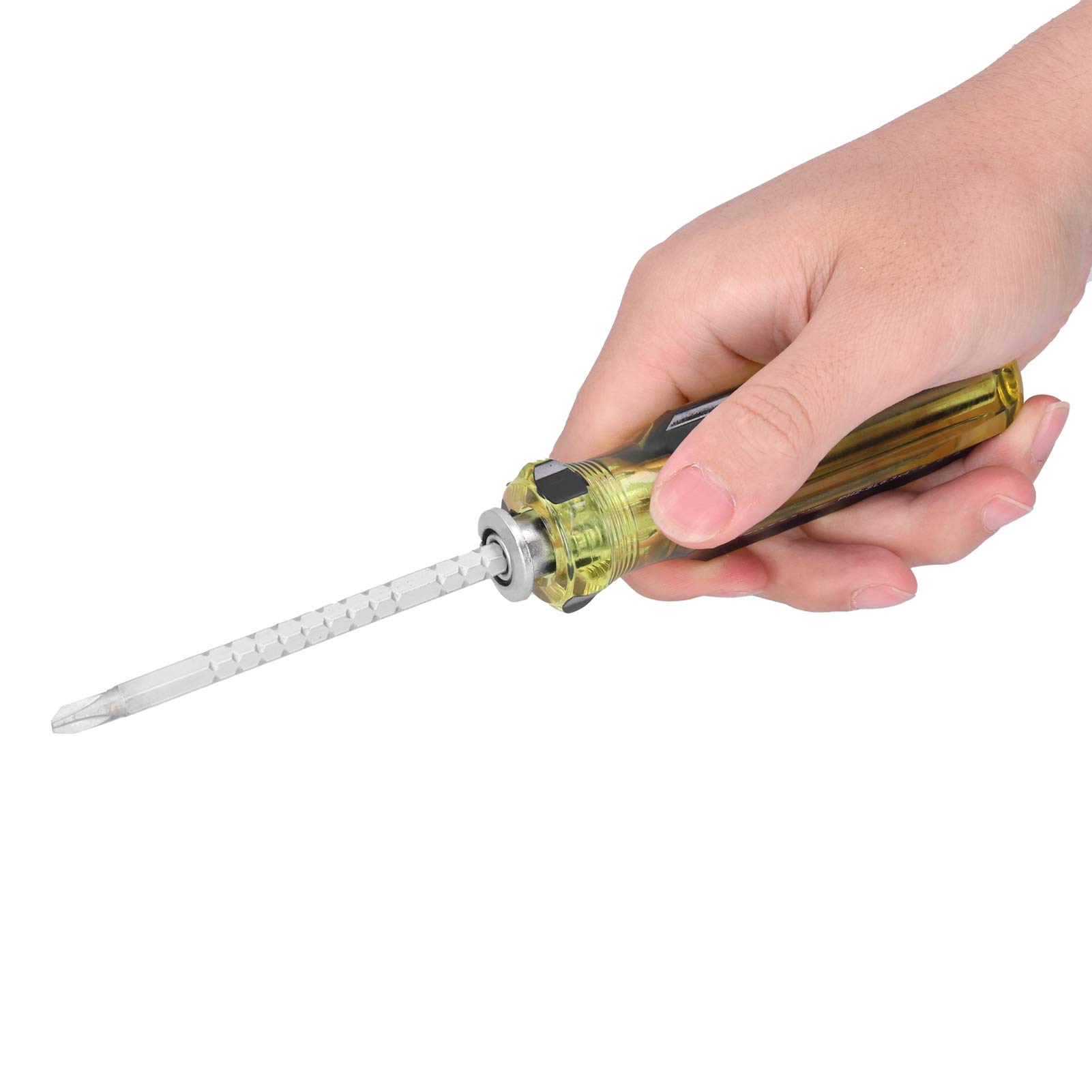 Walfront Portable Slotted Cross Telescopic Screwdriver Set - Double Head Manual Hardware Driver Repair Hand Tools for Home, Office & Car Maintenance