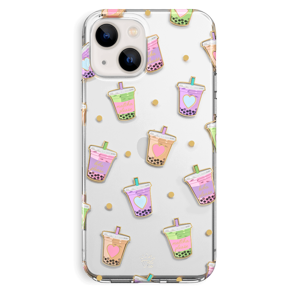 Premium Matcha Green Clear iPhone Case - Slim Protective Cover for iPhone 12/13/14/15 Pro Max - Eco-Friendly Scratch Resistant Phone Case for Daily Use, Work & Travel