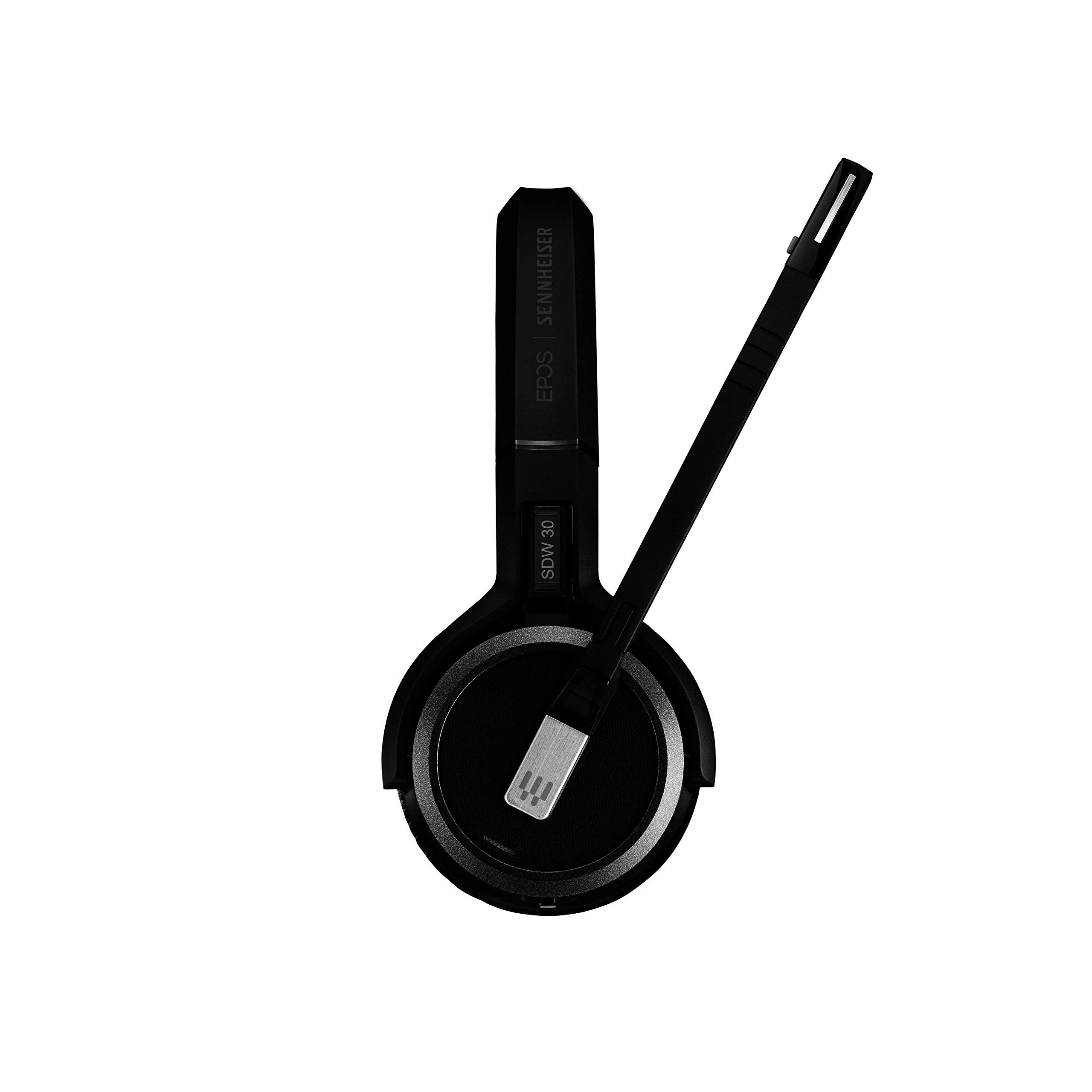 Sennheiser SDW 5034 Wireless DECT Headset - Monaural Single-Sided Design with Dual Microphone & Ultra Noise Cancelling for Softphone, PC, and Mobile Phone (Black) | Perfect for Call Centers, Remote Work, and Office Communications