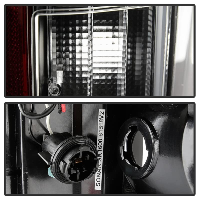 Spyder 5085955 LED Tail Lights for Ford F150 2018-2019 - Black Light Bar (Excludes Rear Blind Spot Sensor Models) - Perfect for Off-Roading & Night Driving