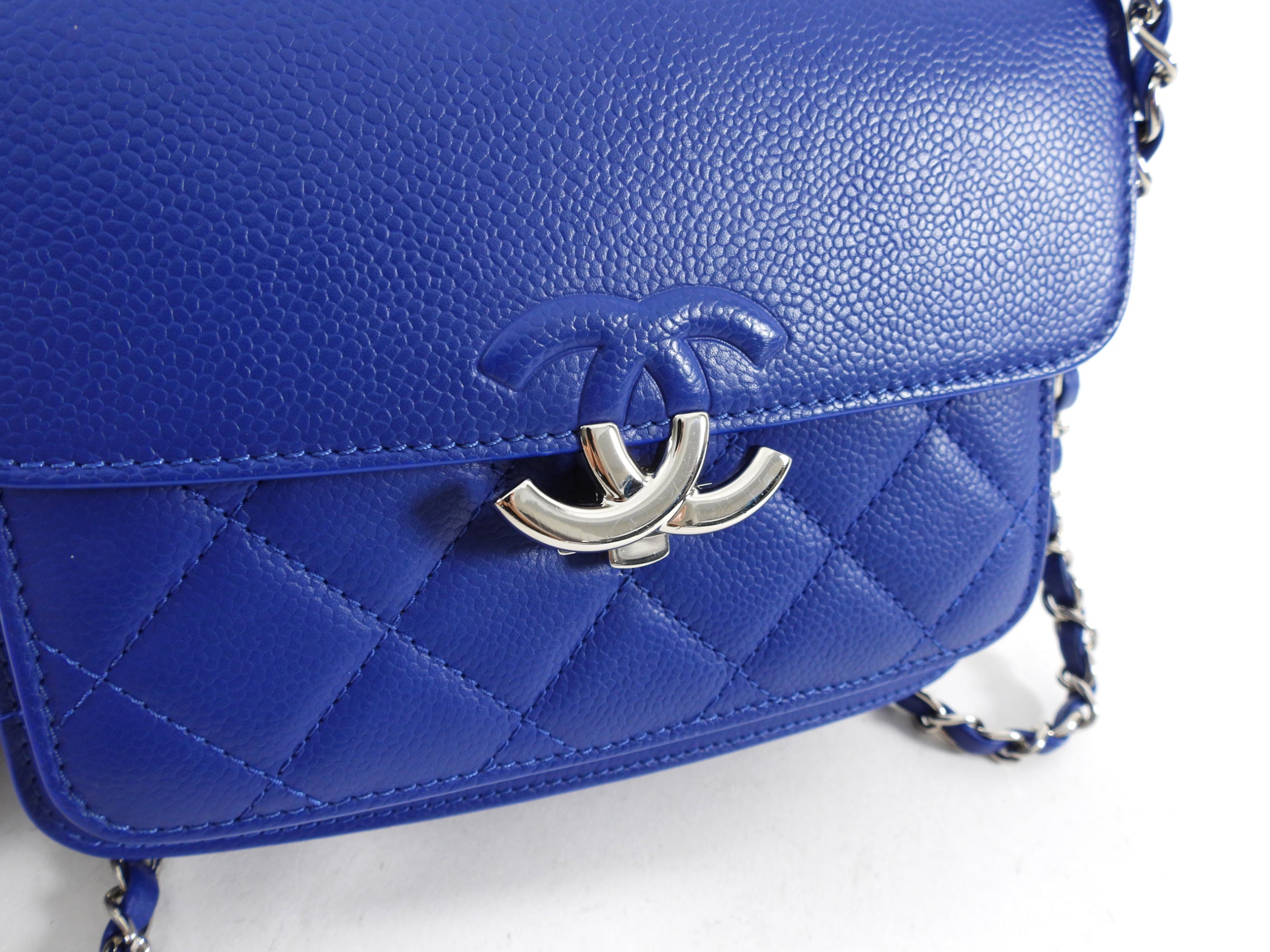 Chanel Cobalt Blue Small CC Box Chain Flap Bag - Luxury Designer Crossbody Purse for Women | Perfect for Evening Parties, Date Nights & Special Occasions