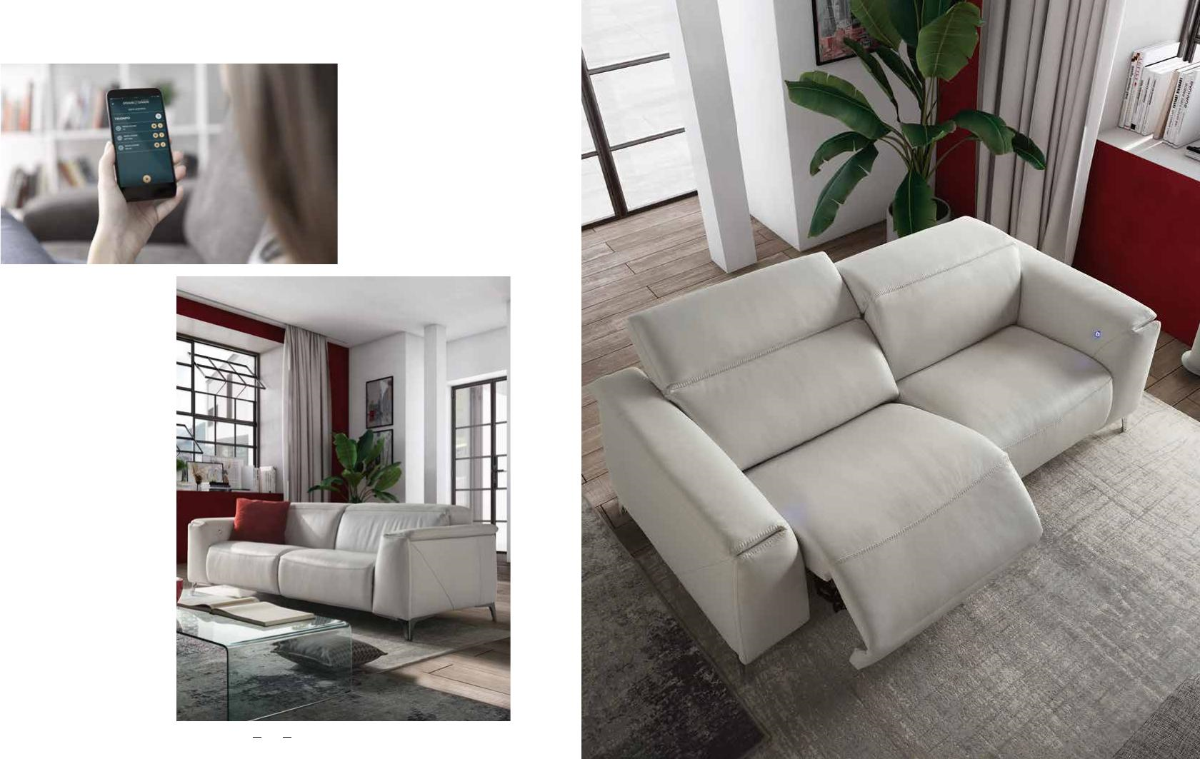 NATUZZI Editions C074 Trionfo Triple Motion Recliner Sectional Sofa - 3-Seater Power Reclining Living Room Couch with Adjustable Headrest & Lumbar Support | Perfect for Home Theater, Family Room & Lounge Relaxation