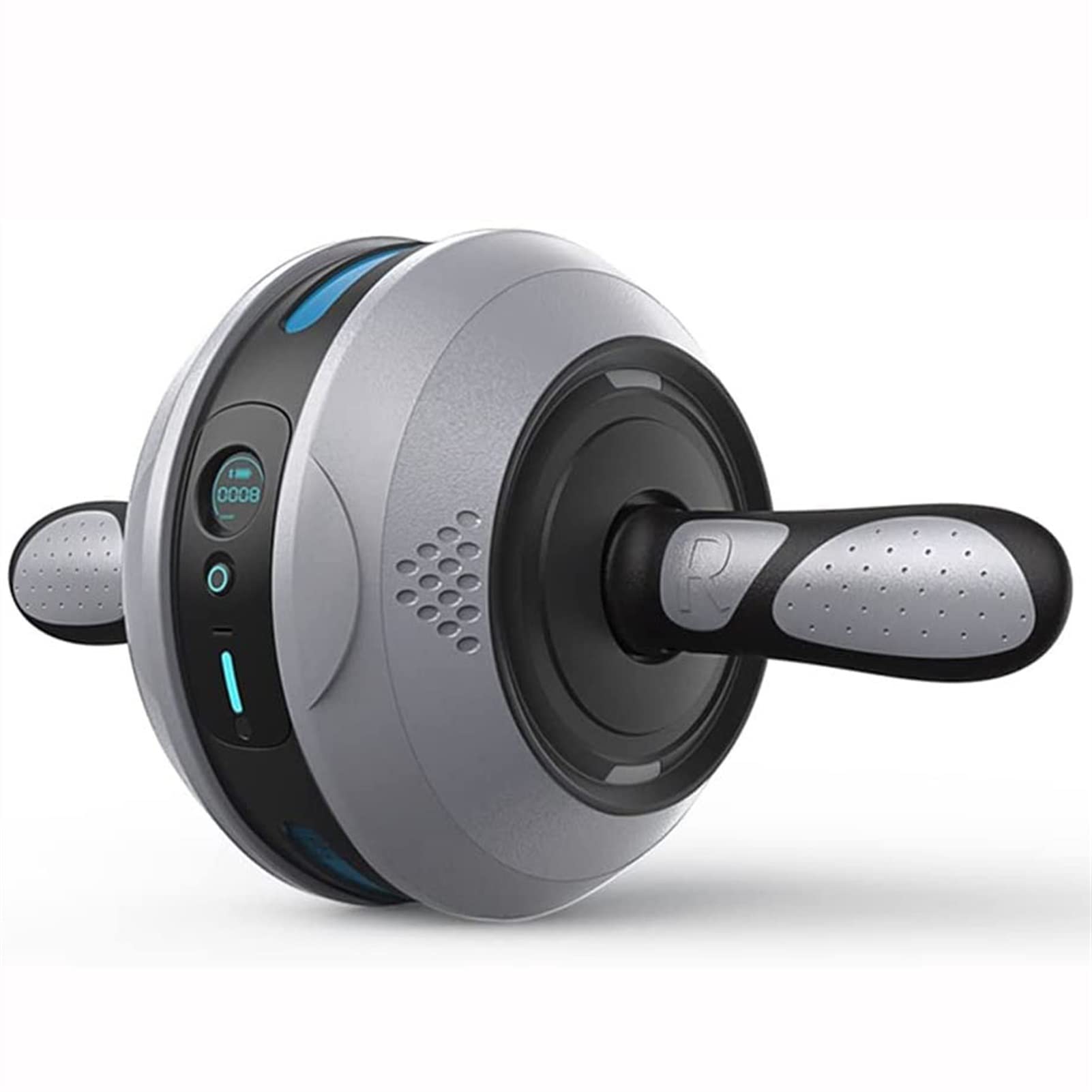 Smart Ab Wheel Roller with Fitness Tracker - Fast Charging, Long Standby, Non-Slip & Silent Core Workout Equipment for Home Gym - Perfect for Men & Women to Strengthen Abs, Arms & Back at Home or Office