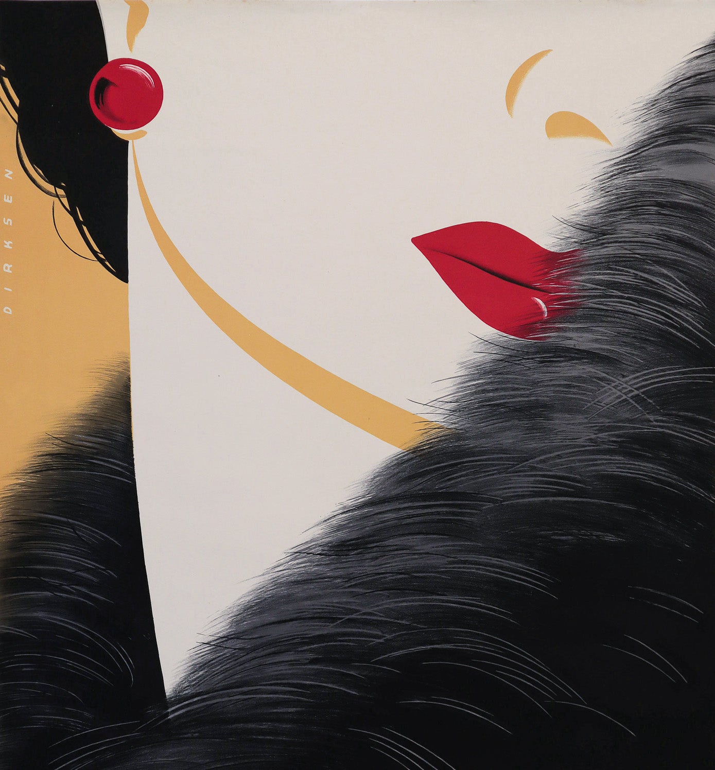 Vintage 1950s Dutch Fashion Poster - Bontweek (Fur Week) Retro Wall Art Decor for Living Room, Bedroom & Office